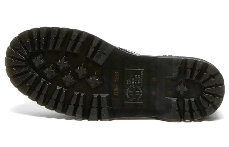 (WMNS) Dr. Martens Jadon Polka Dot Smooth Leather Platform Boots 'Black' 26882009 - 6