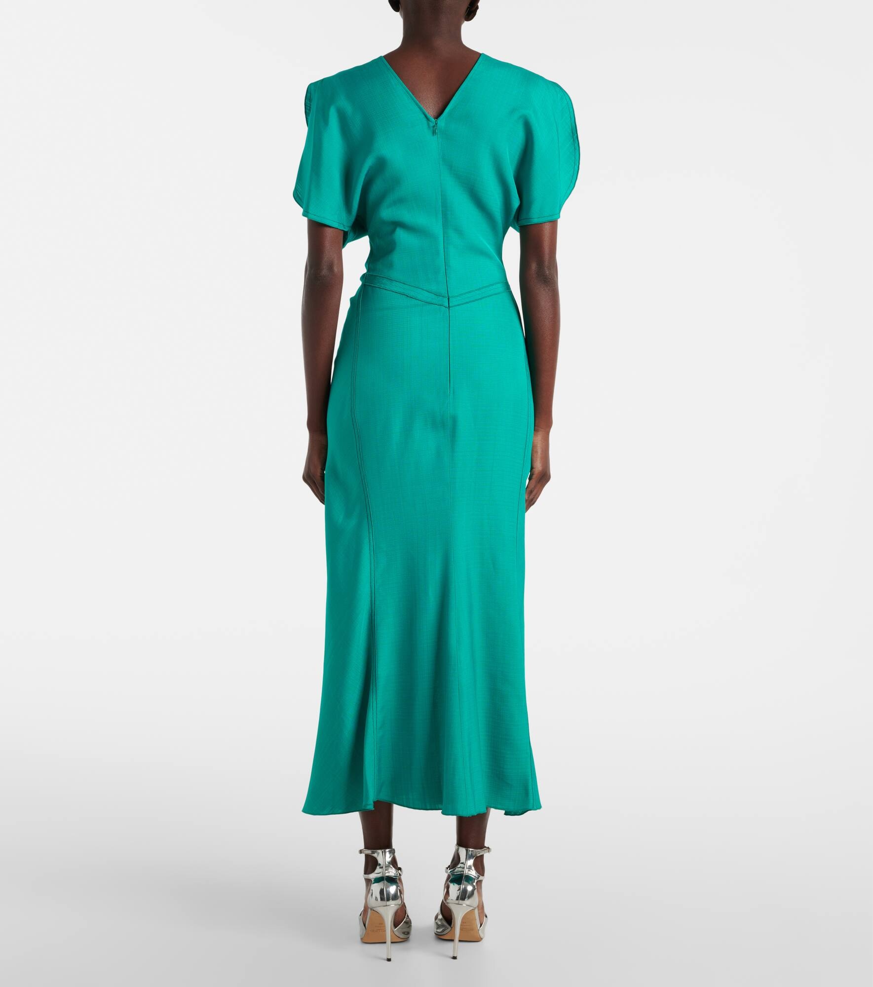 Gathered midi dress - 3
