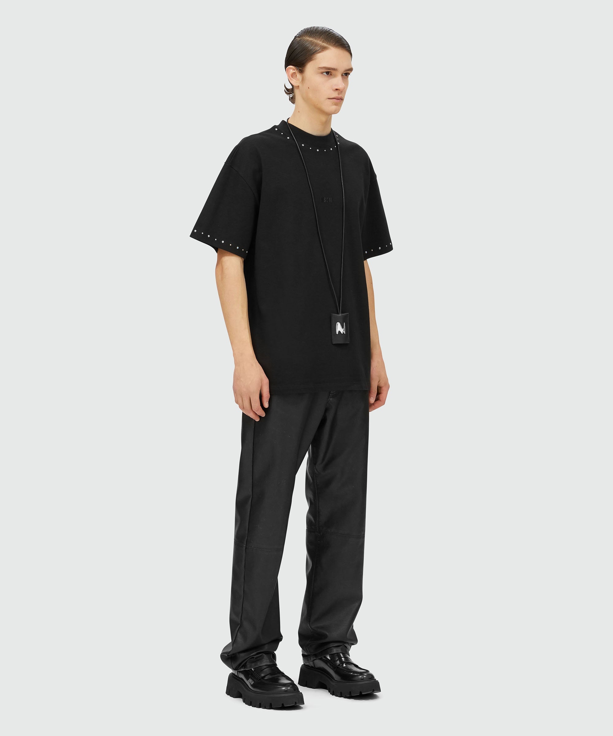 Jersey T-shirt with studs - 4