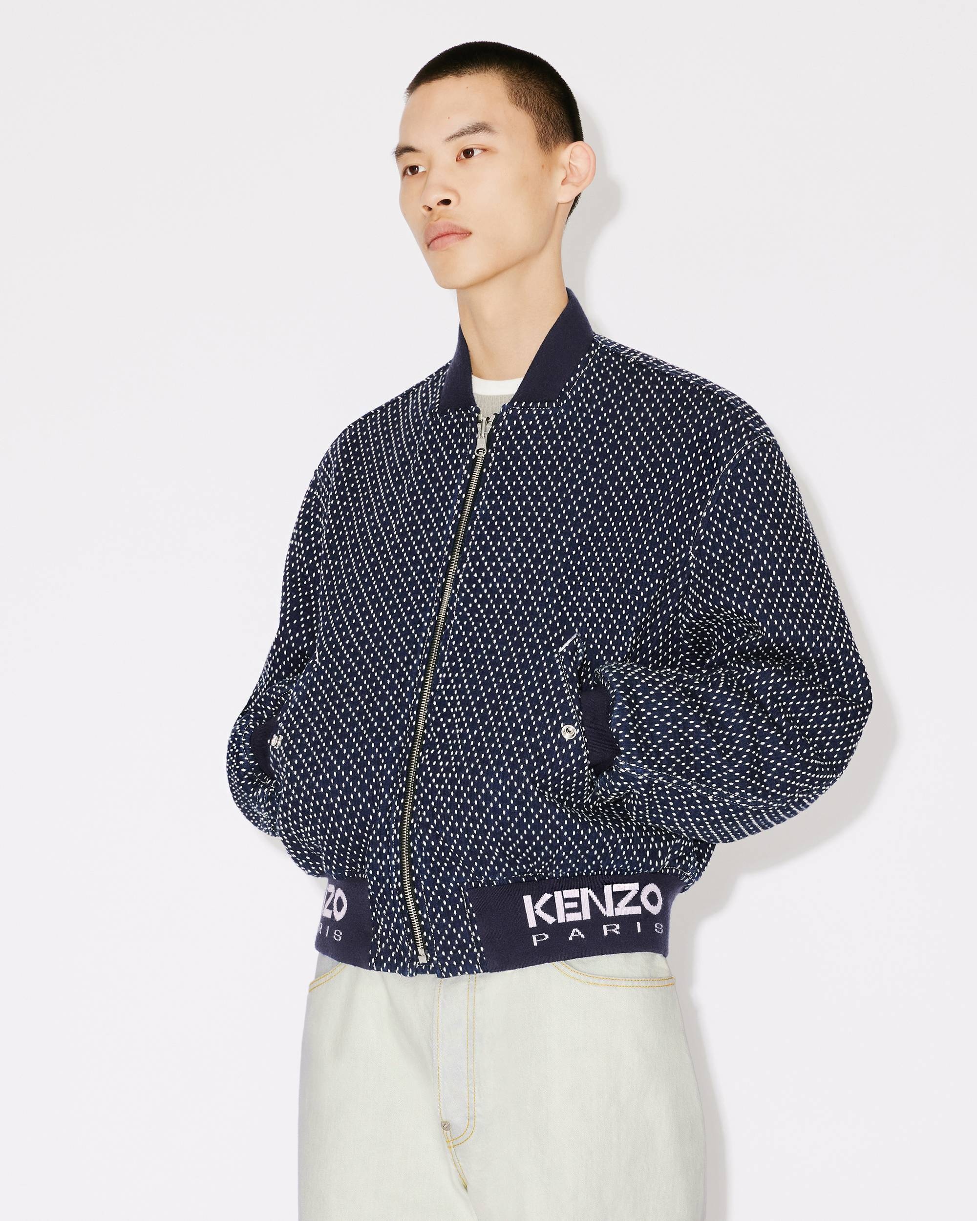'KENZO Sashiko Stitch' denim bomber jacket - 3