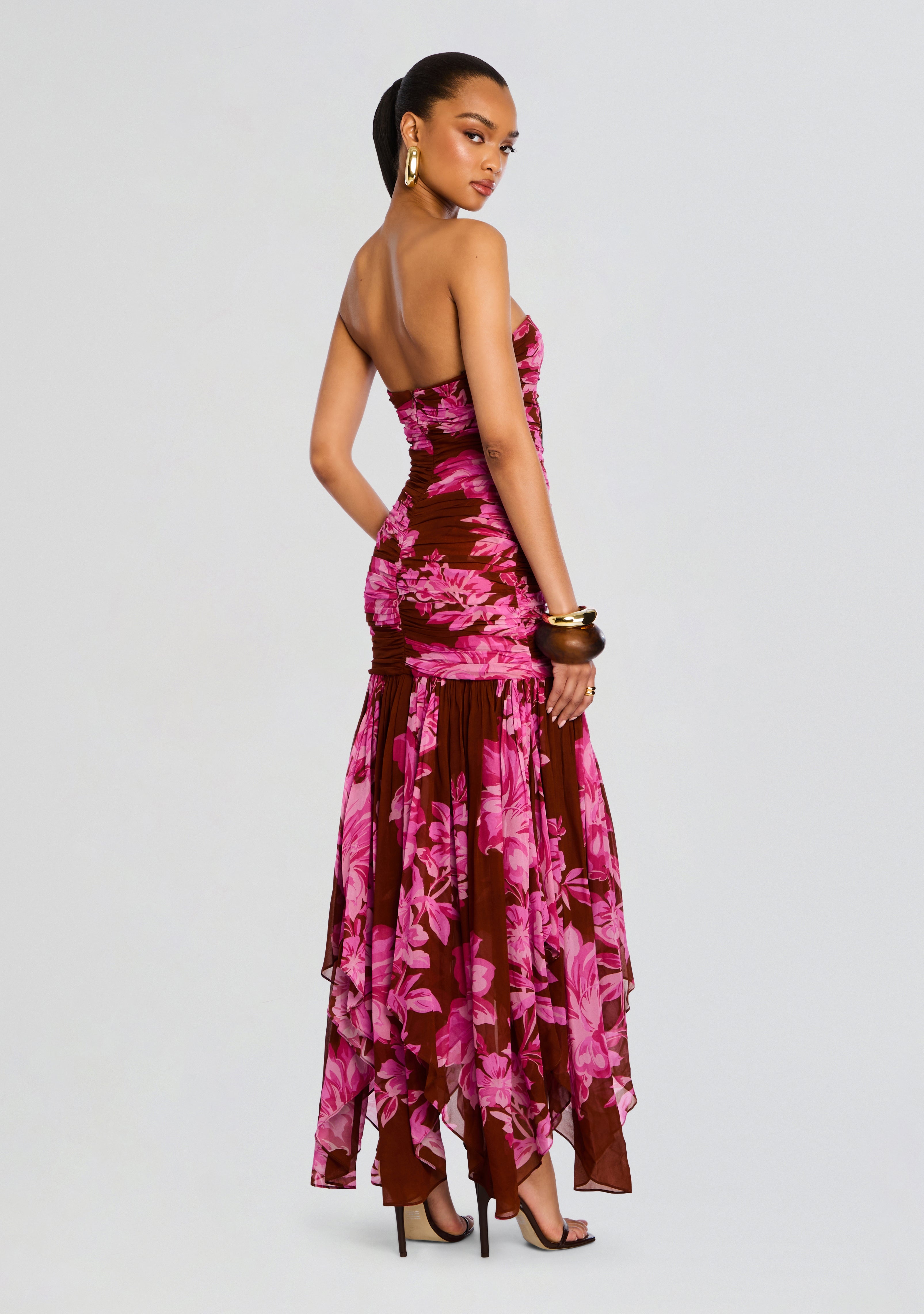 TERYN SILK CHIFFON DRESS - 5