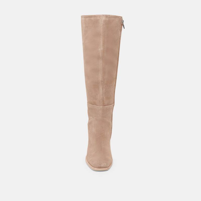 FYNN WIDE CALF BOOTS TRUFFLE SUEDE 10