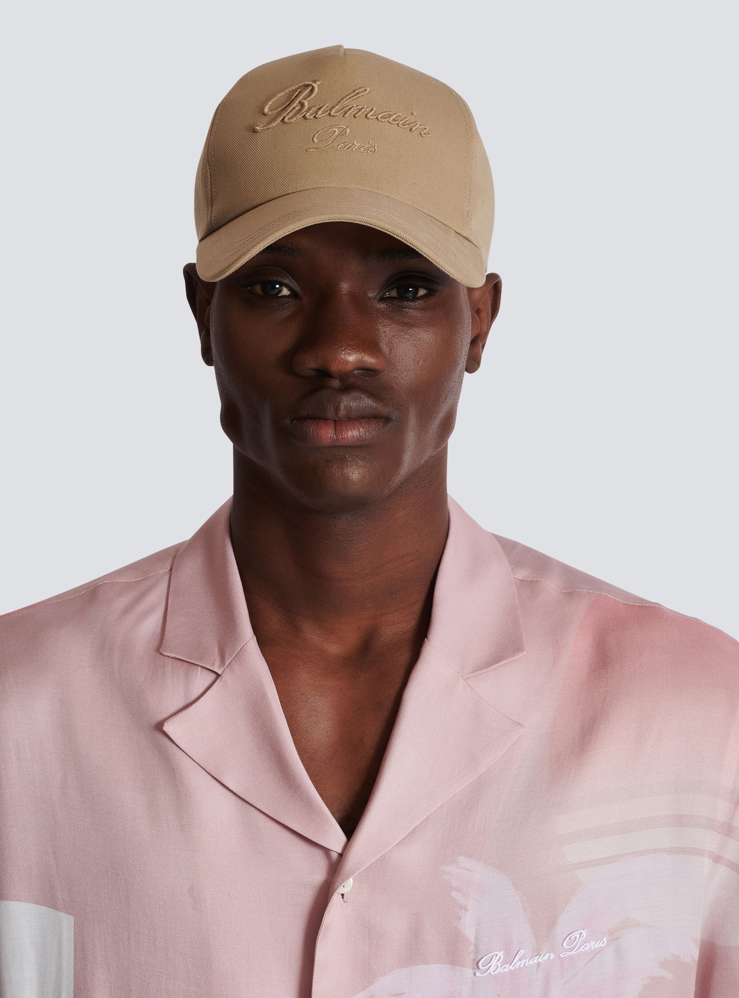 Cotton cap with Balmain Signature embroidery - 2