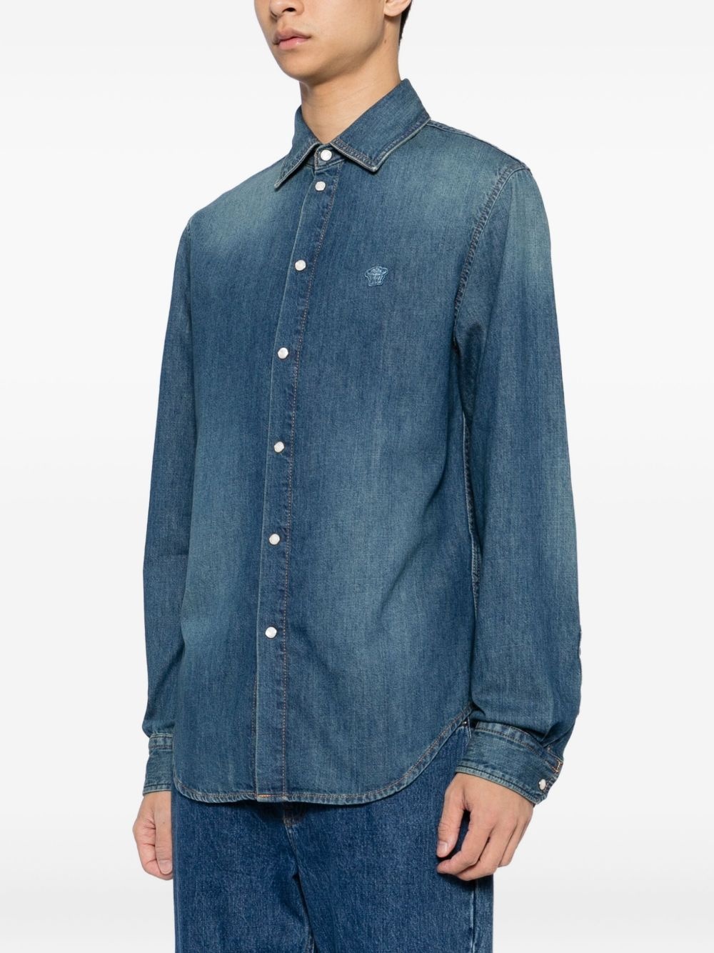embroidered-logo shirt - 3
