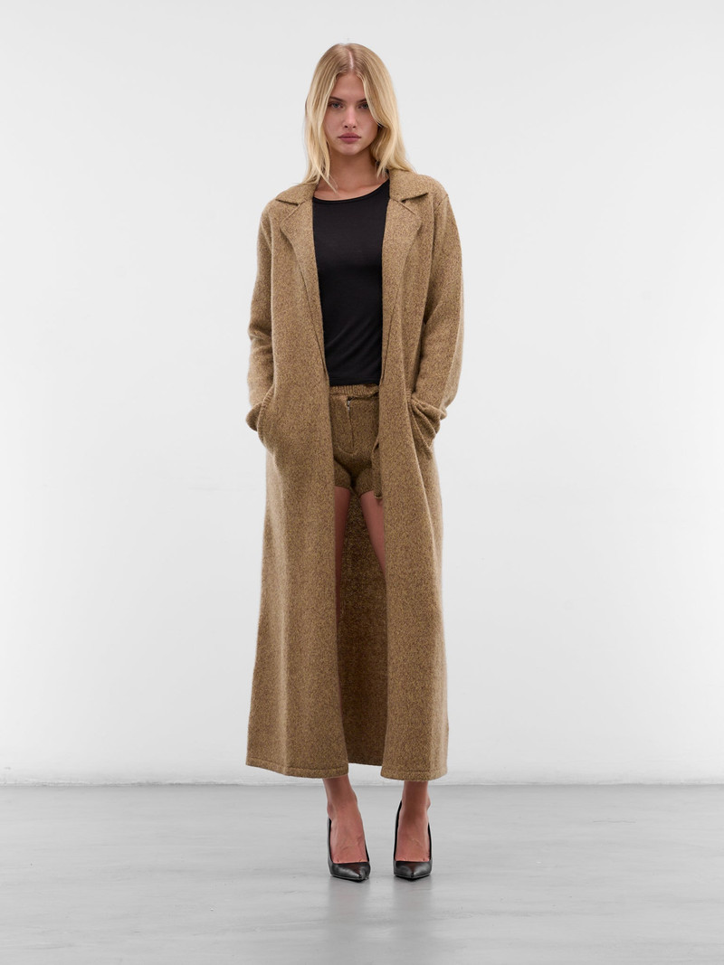 AYA MUSE Beige Vita Wool Mini Shorts outlook