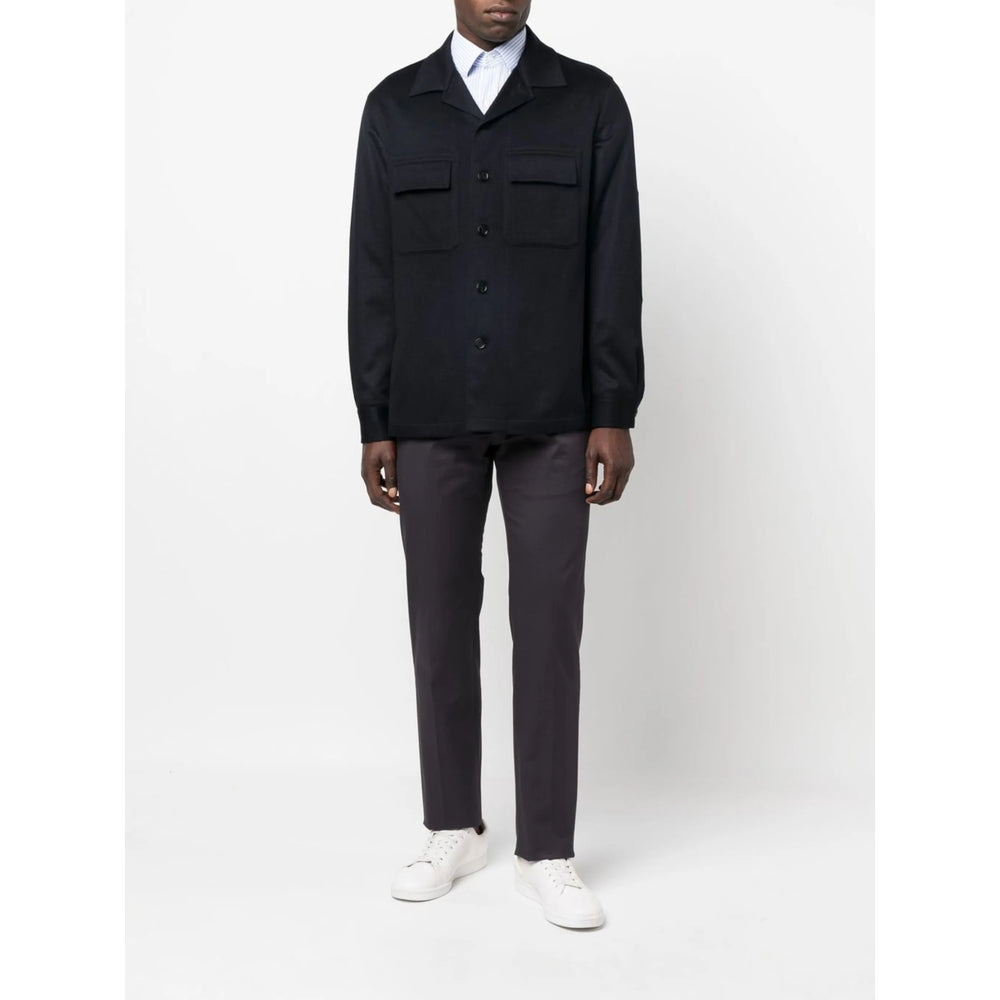 Zegna Blue Jackets - Shirt Jackets Men - 5