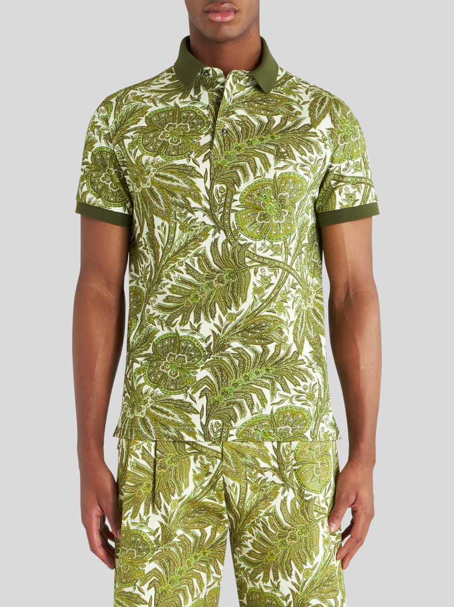 PRINTED COTTON POLO SHIRT - 2