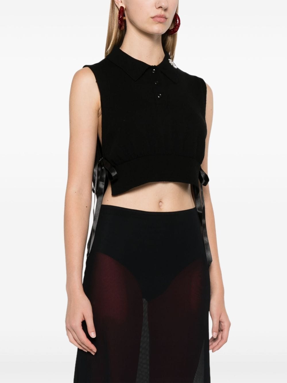 cropped polo vest - 3