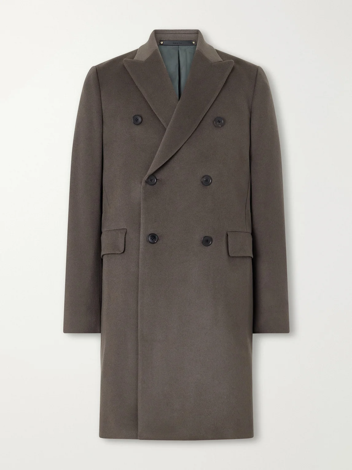 Double-Breasted Wool and Cashmere-Blend Coat - 1