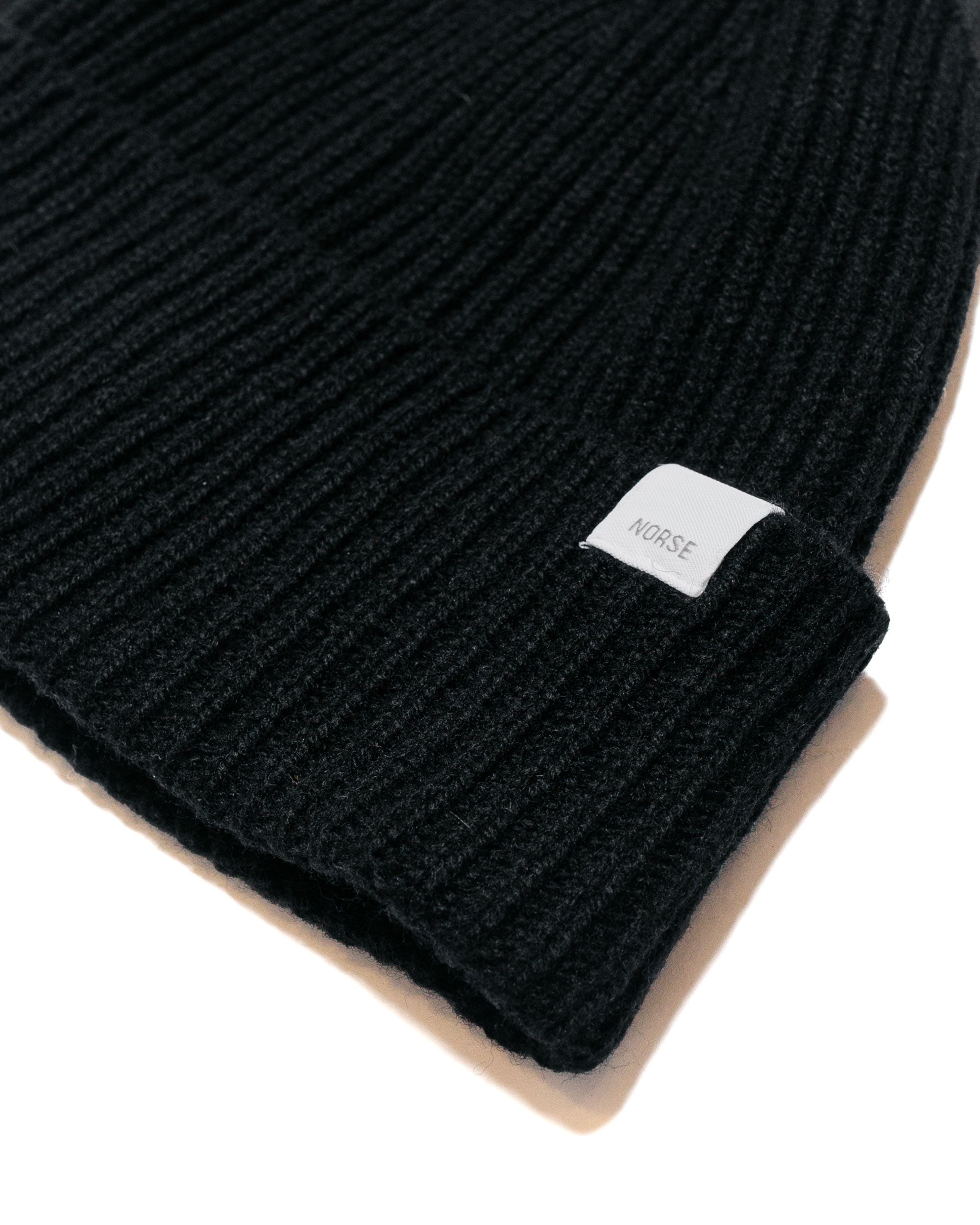 Standard Merino Lambswool Beanie Black - 2