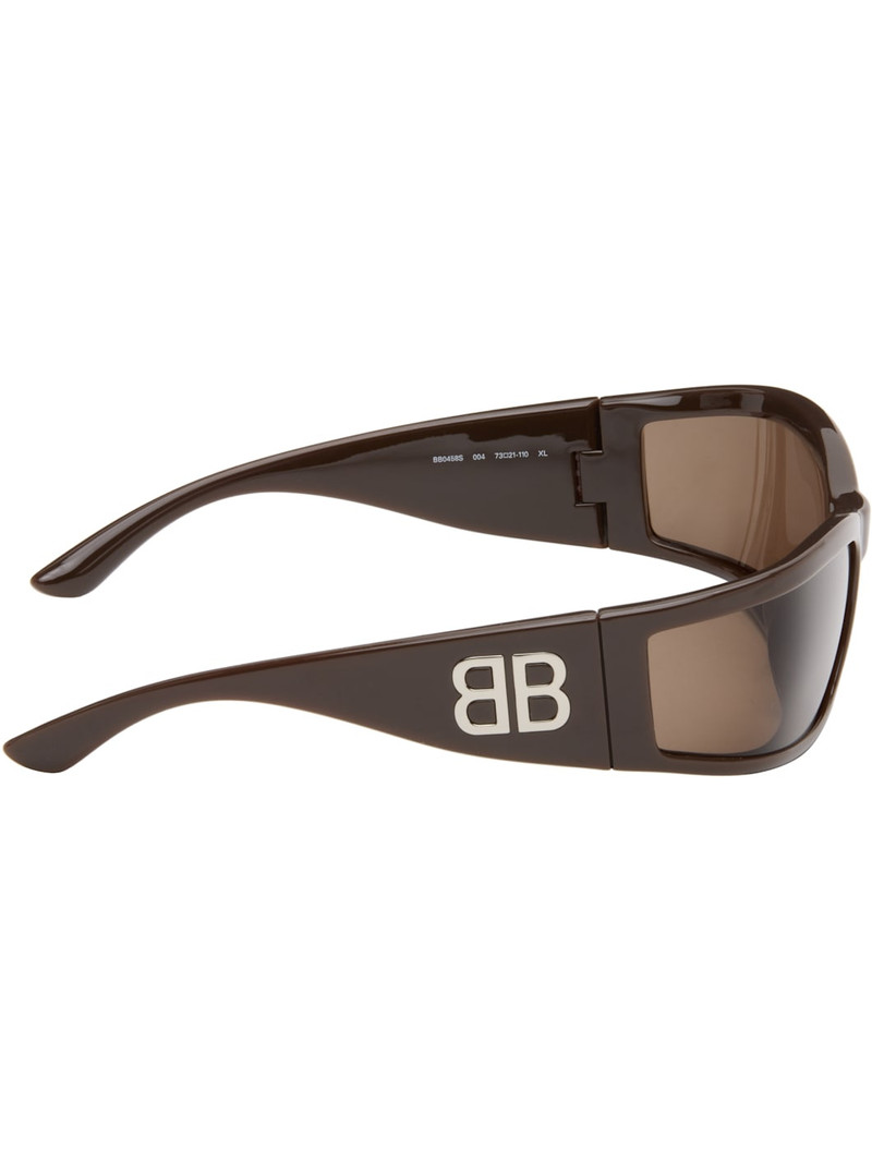 BALENCIAGA Brown Extreme Sunset Sunglasses outlook
