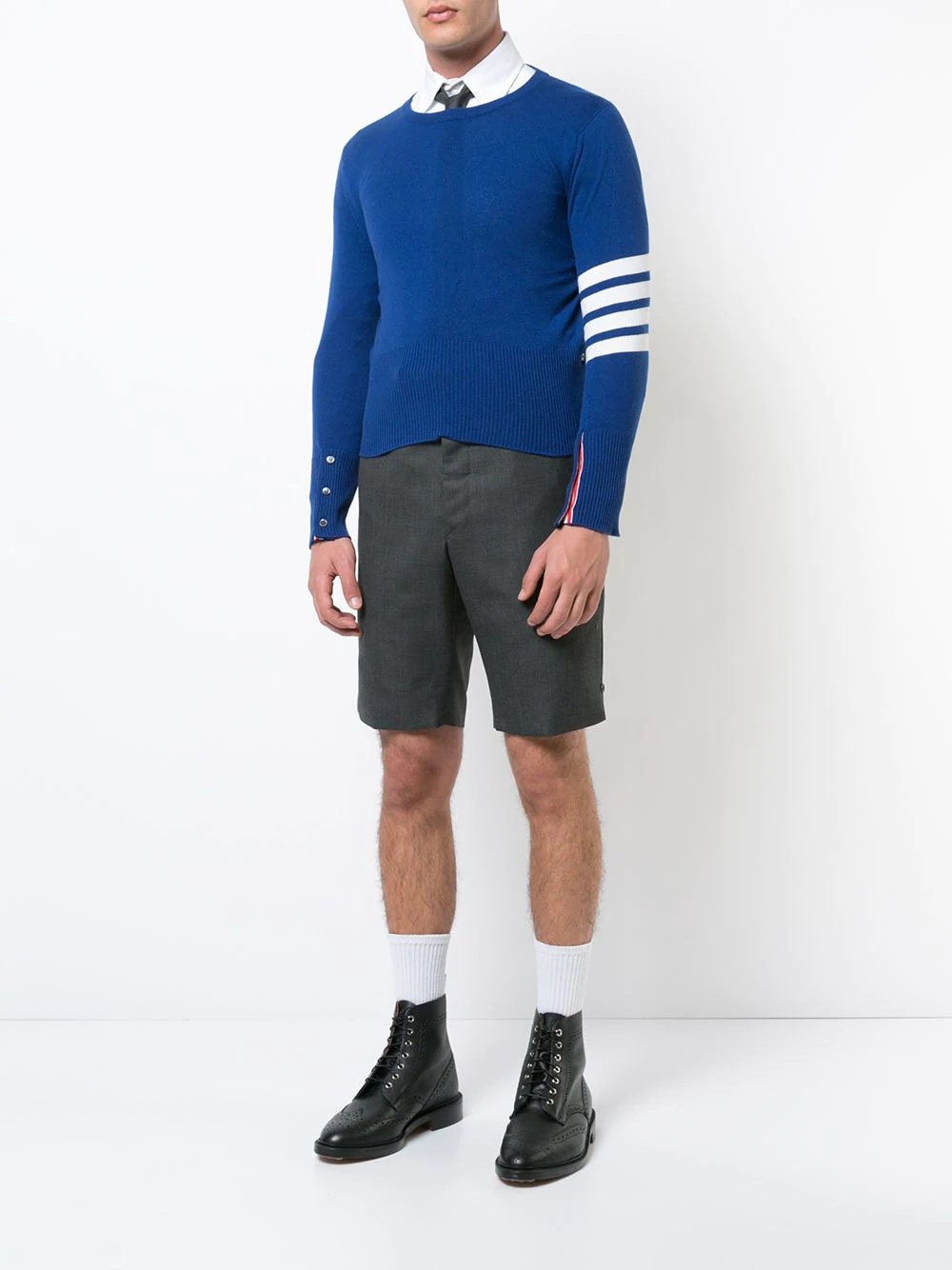 4-Bar Short Cashmere Pullover - 2