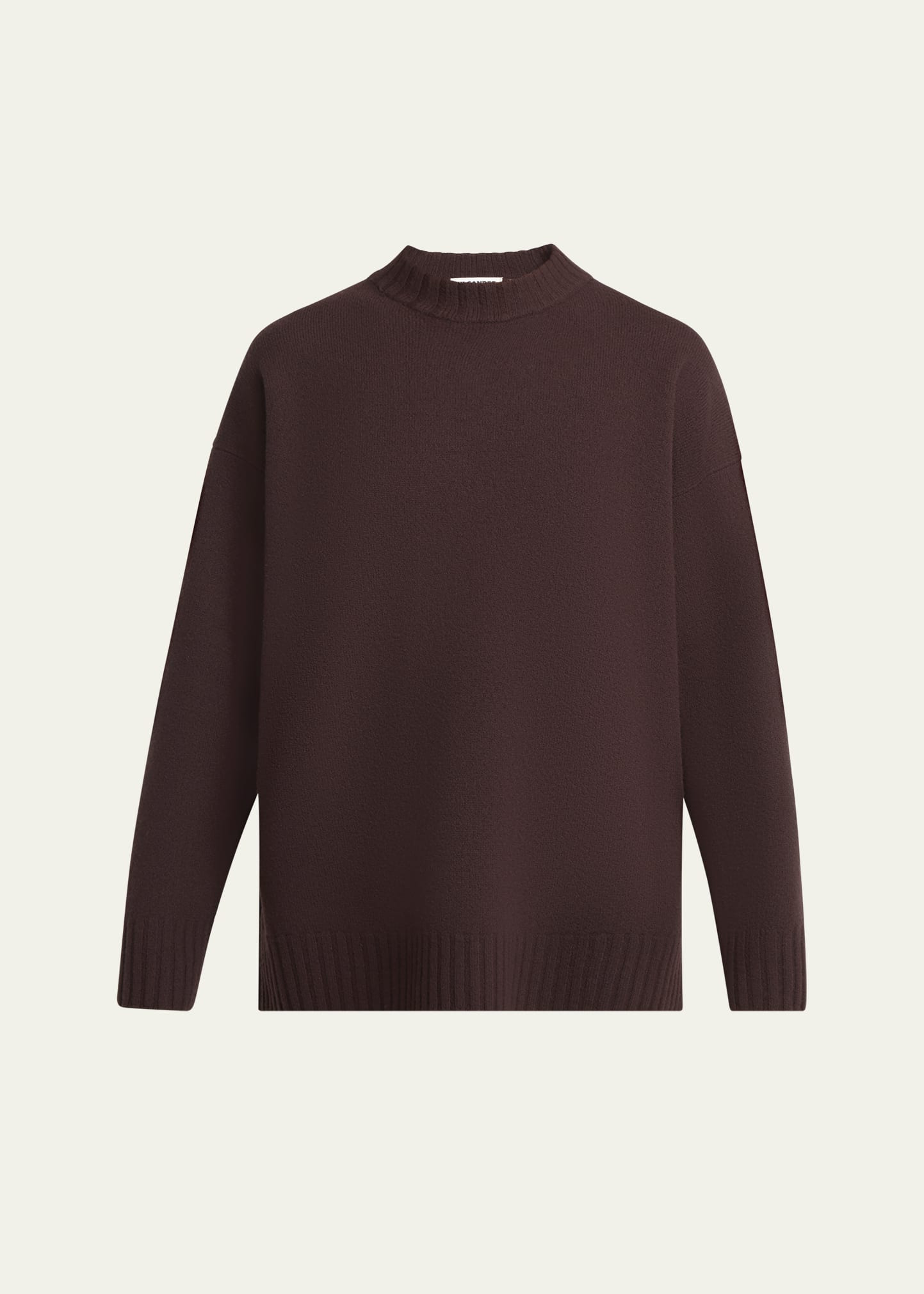 Superfine Merino Wool Oversized Crewneck Sweater - 1