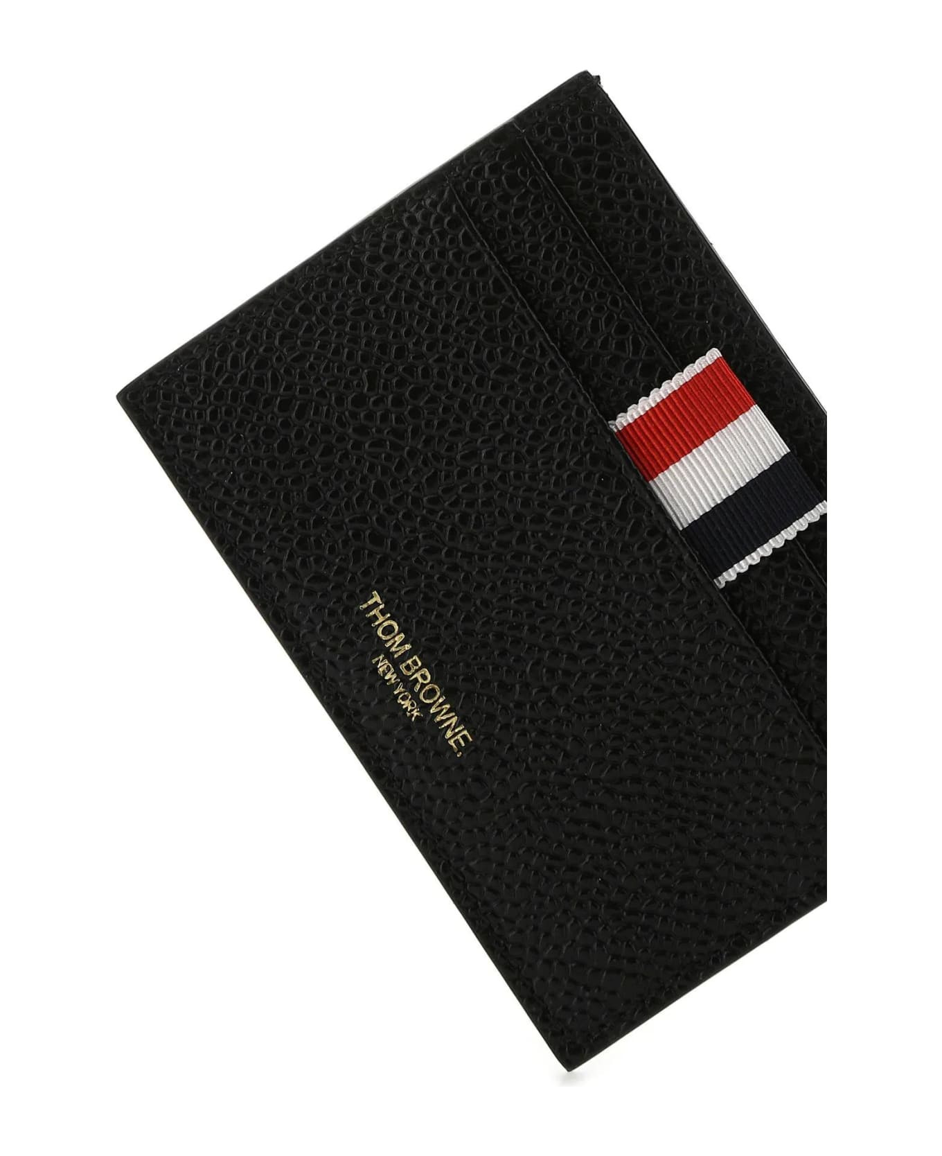 Black Leather Card Holder - 4