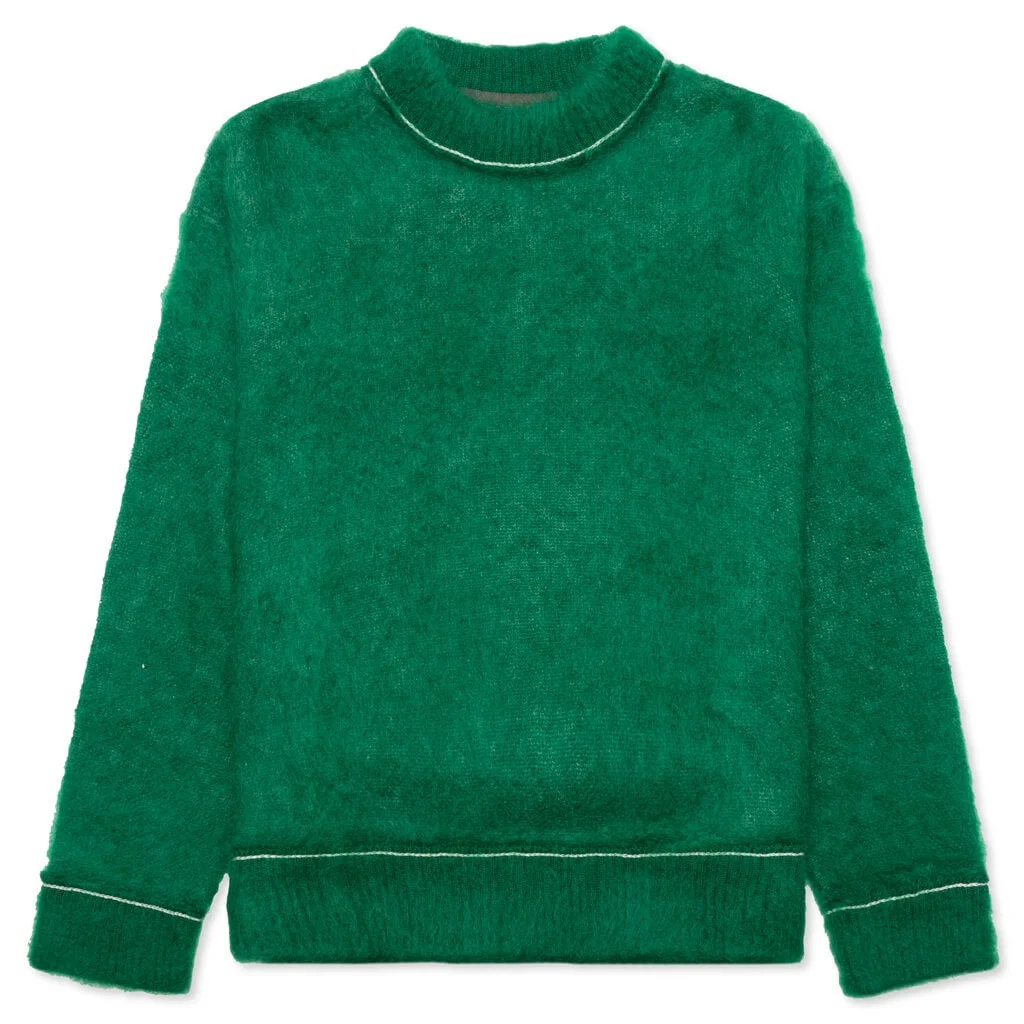 MOHAIR KNIT PULLOVER - GREEN - 1