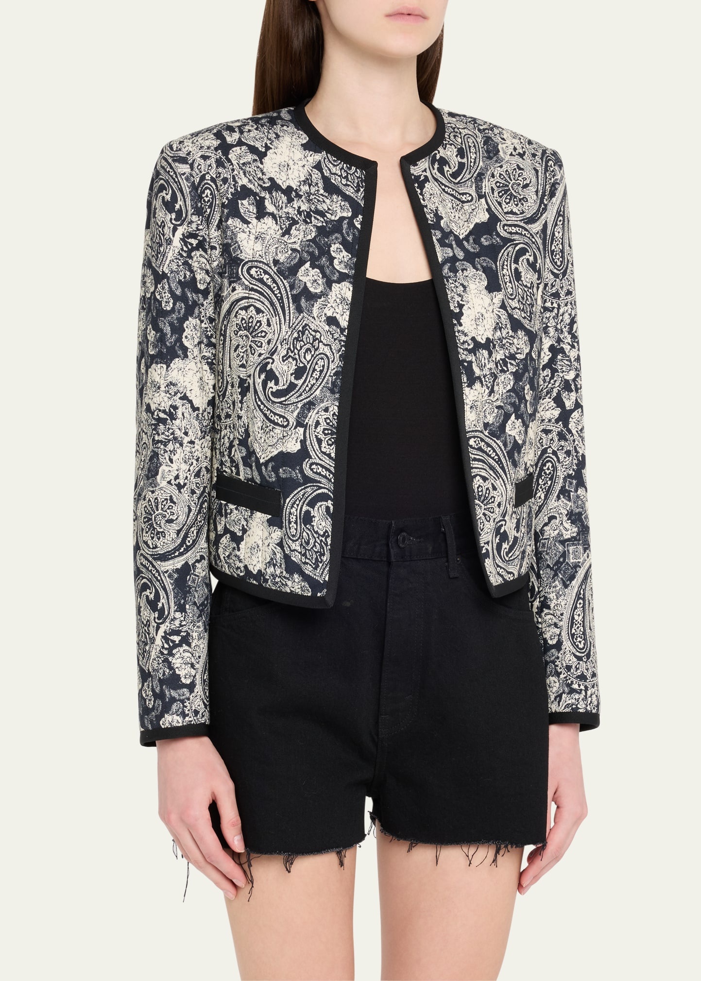 Bono Paisley Open-Front Jacket - 4