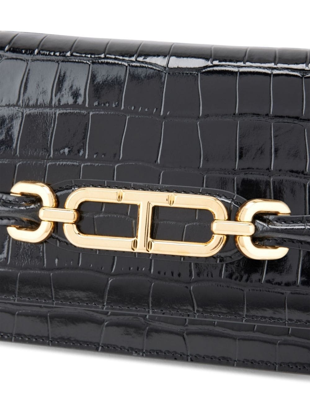 Whitney crocodile-effect shoulder bag - 4