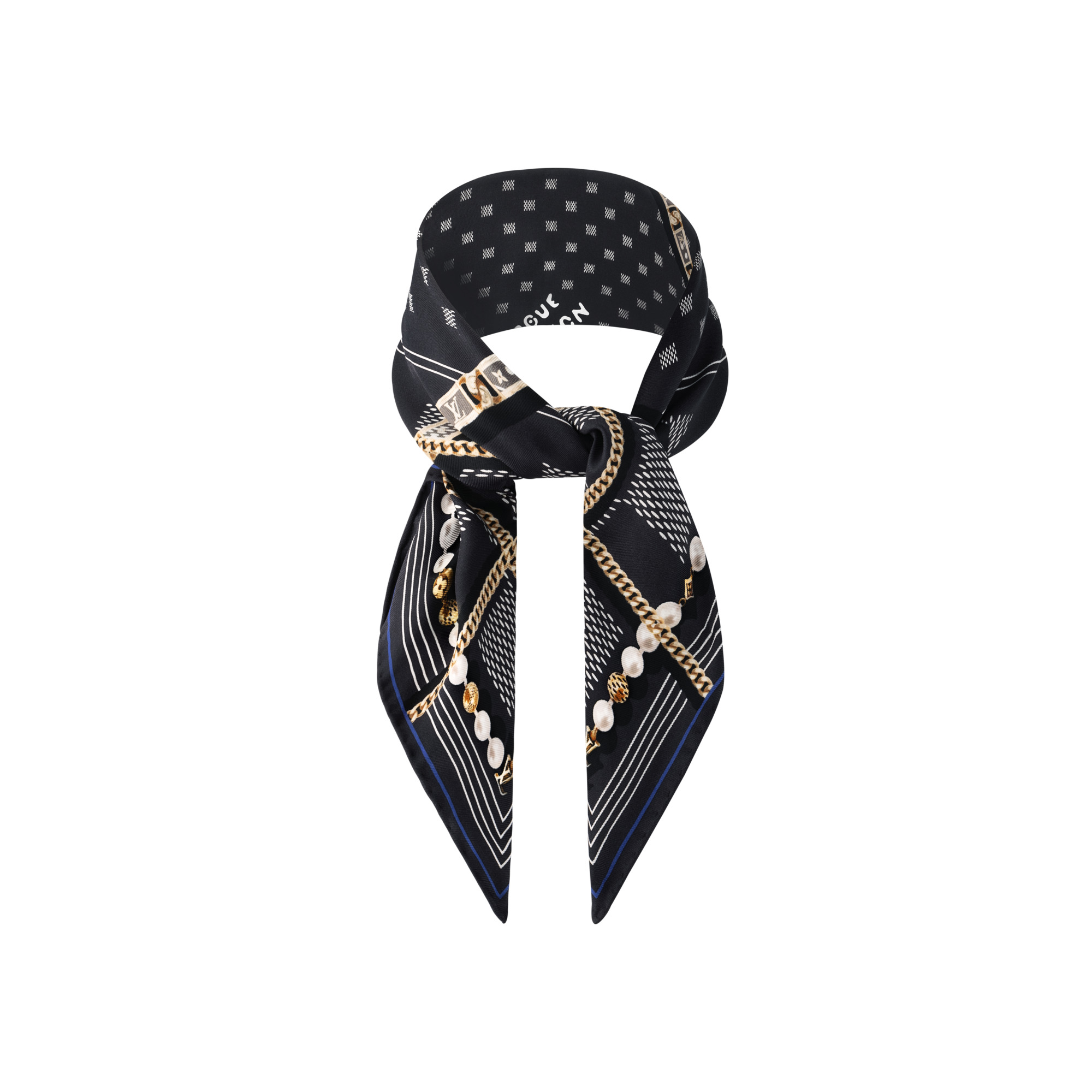 Damier Tied Up Silk Bandana - 3