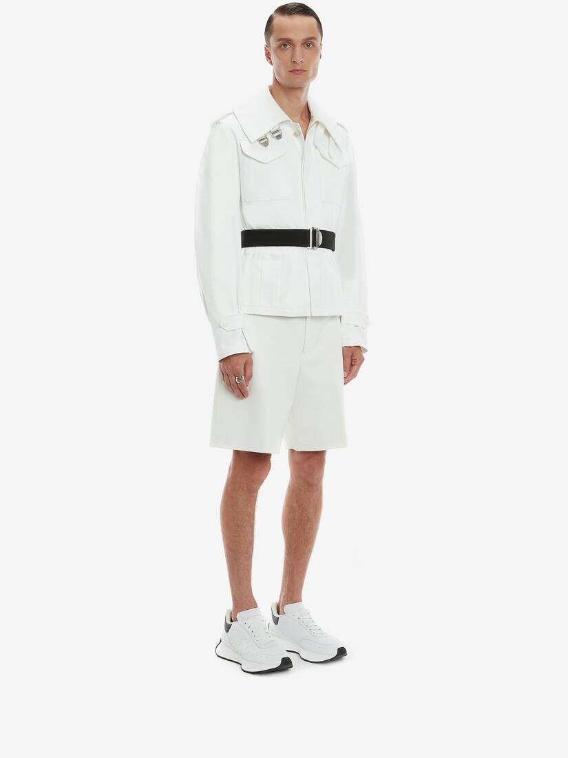 Blake Illustration Military Blouson in White - 3