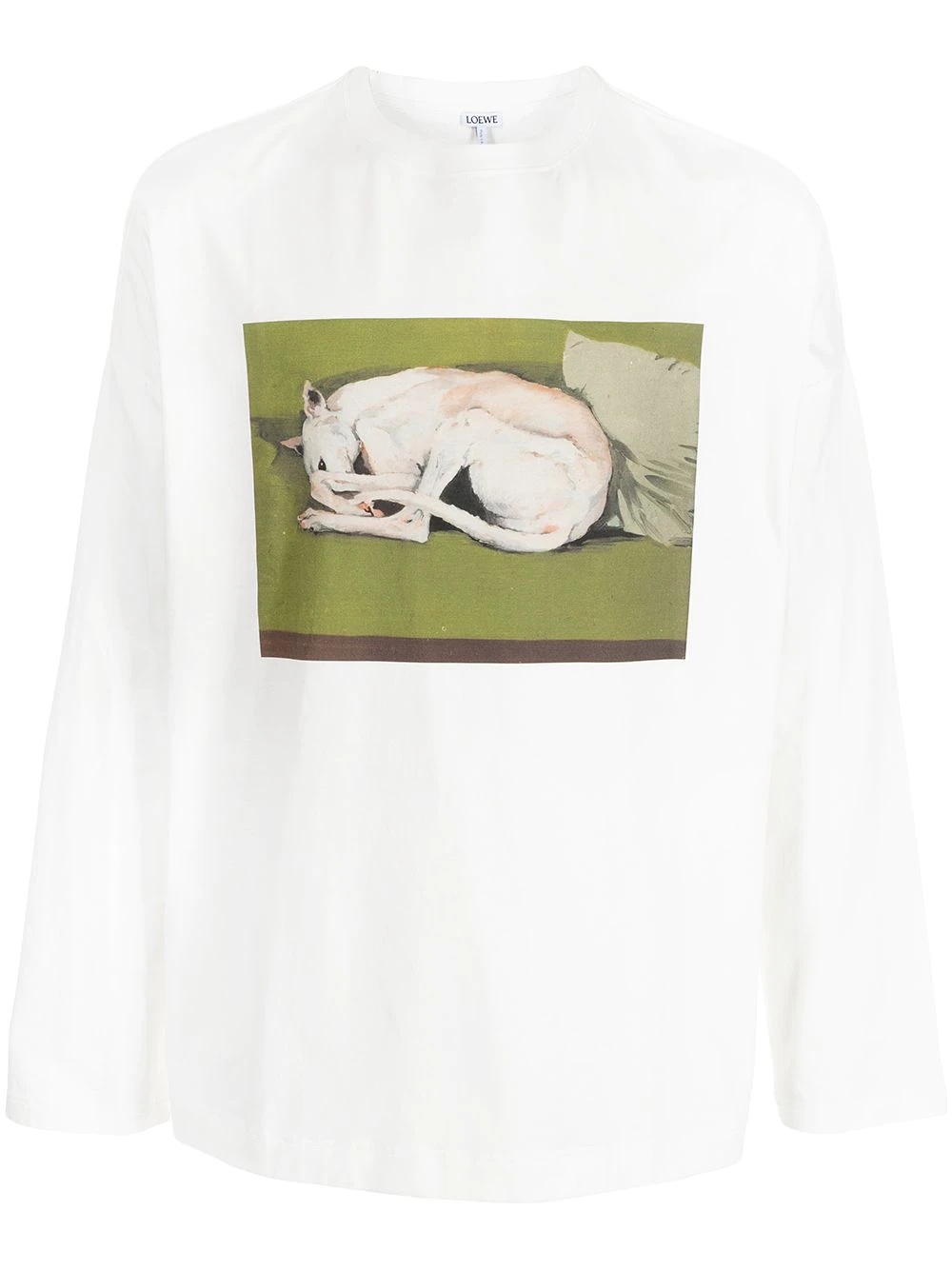 Greyhound-print cotton T-shirt - 1