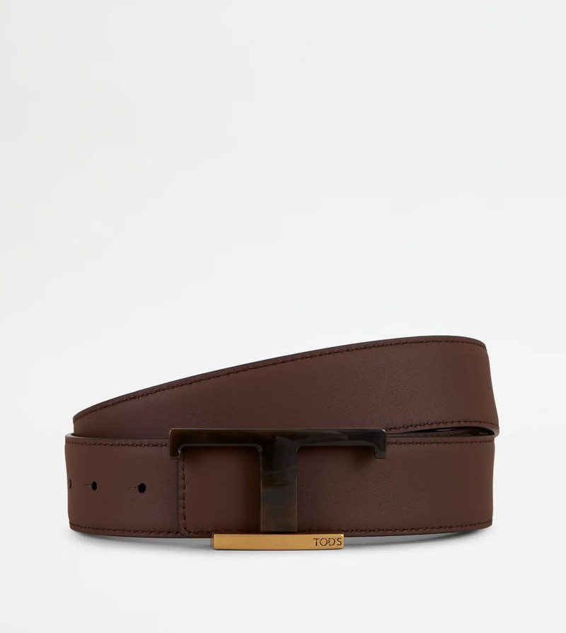 Tod's REVERSIBLE BELT IN LEATHER - BROWN outlook