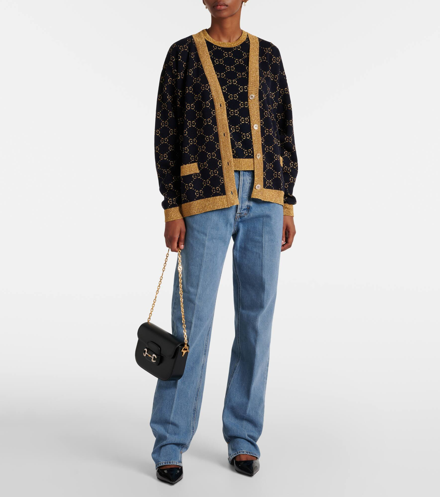 Cotton-blend lamé cardigan - 2