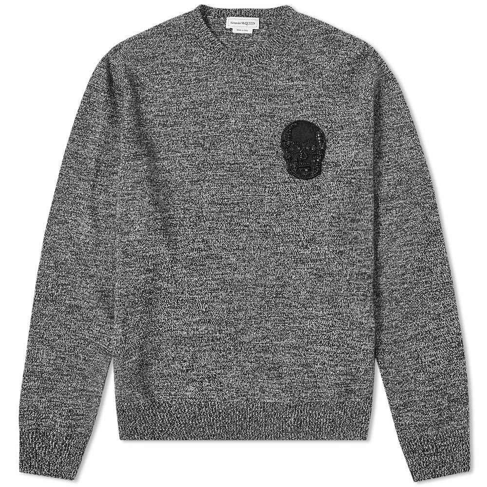 Alexander McQueen Crystal Skull Patch Crew Knit - 1