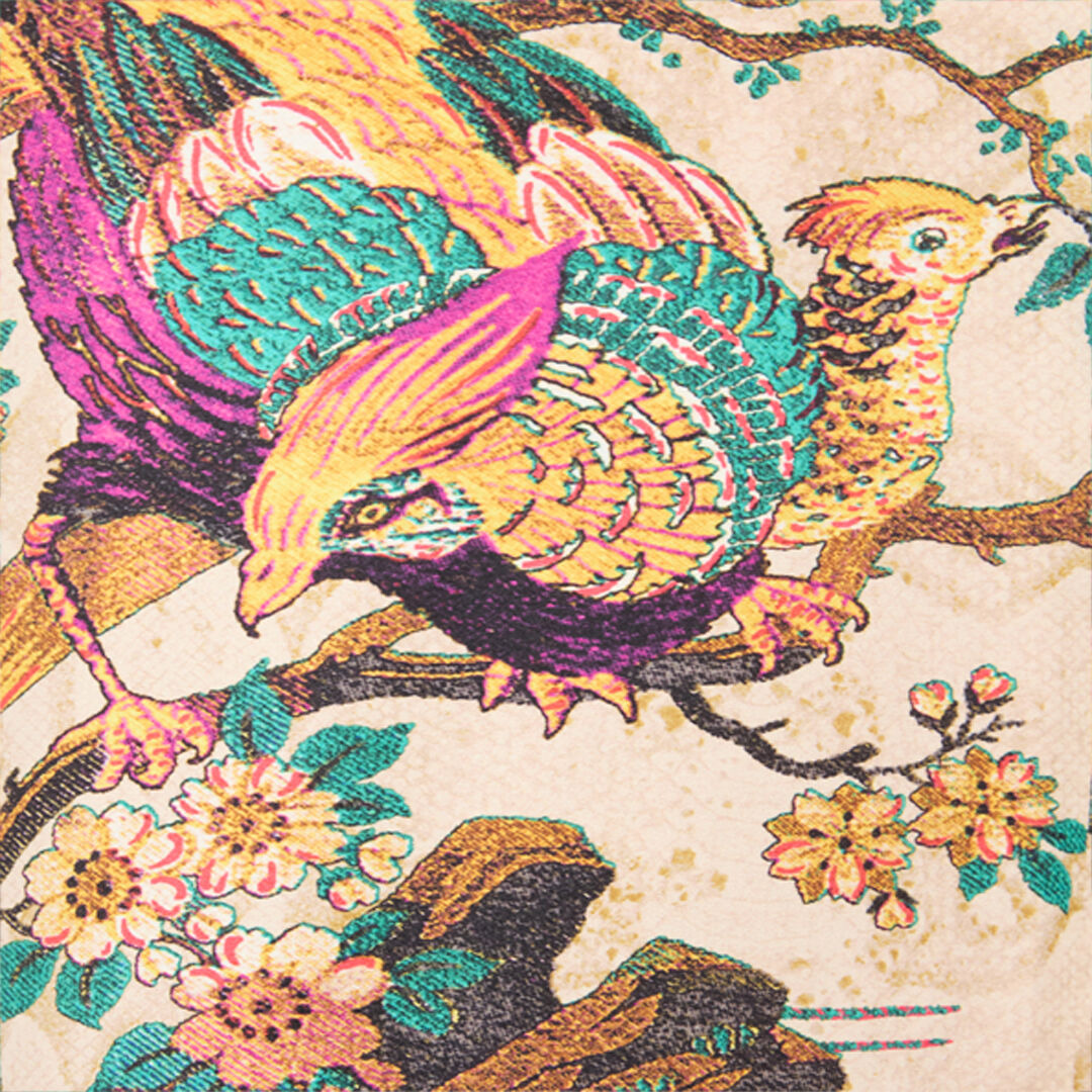 Palazzo Pants With Oriental Bird Print - 5
