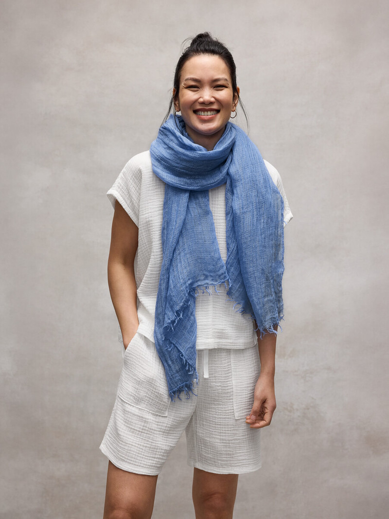 Textured Linen Blend Scarf 5