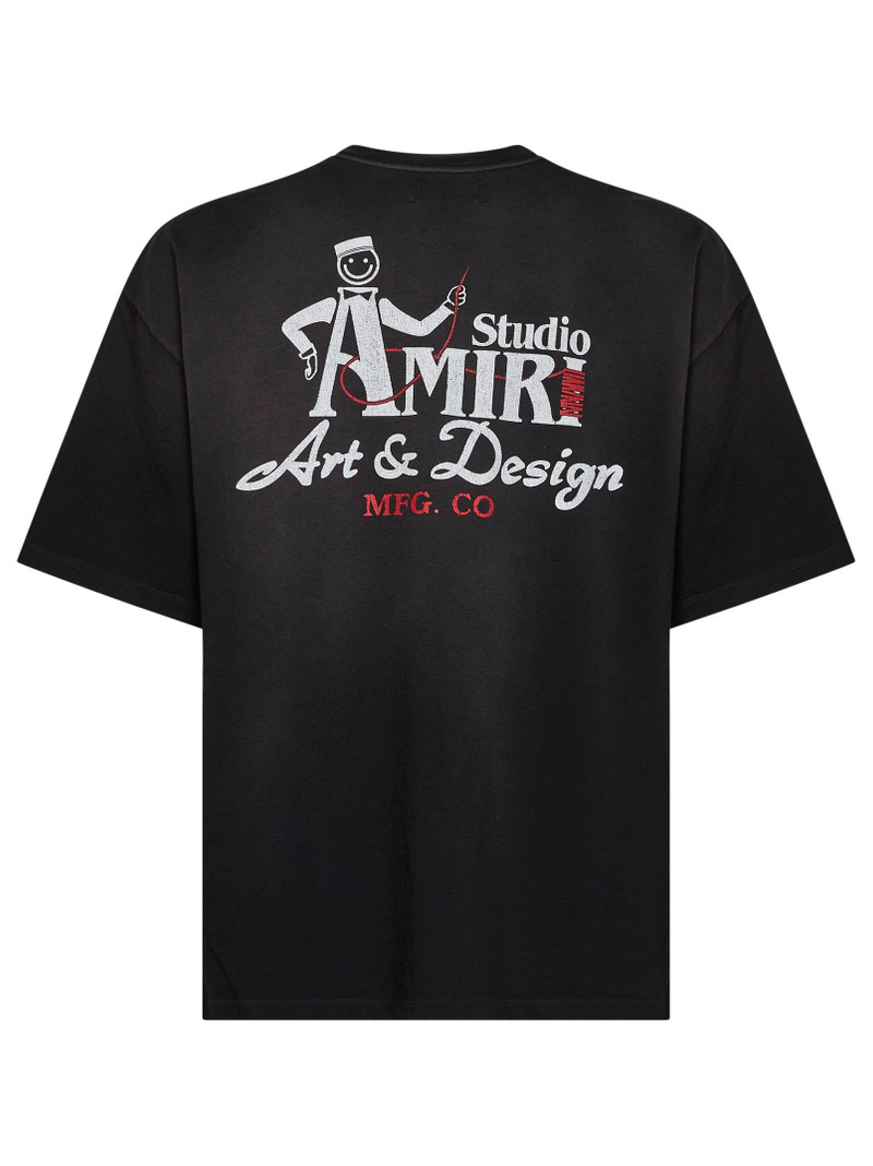 AMIRI Black cotton jersey Amiri Studio oversized T-shirt outlook