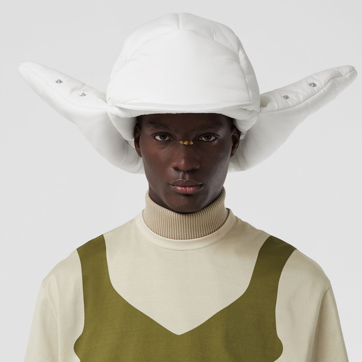 Padded Nylon Oversized Cap - 3