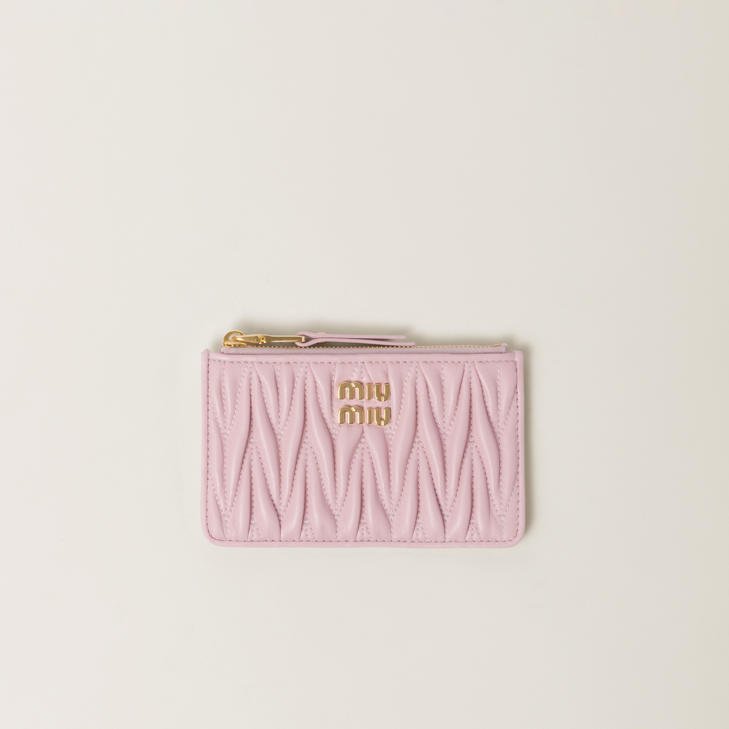 Matelassé nappa leather envelope wallet - 1