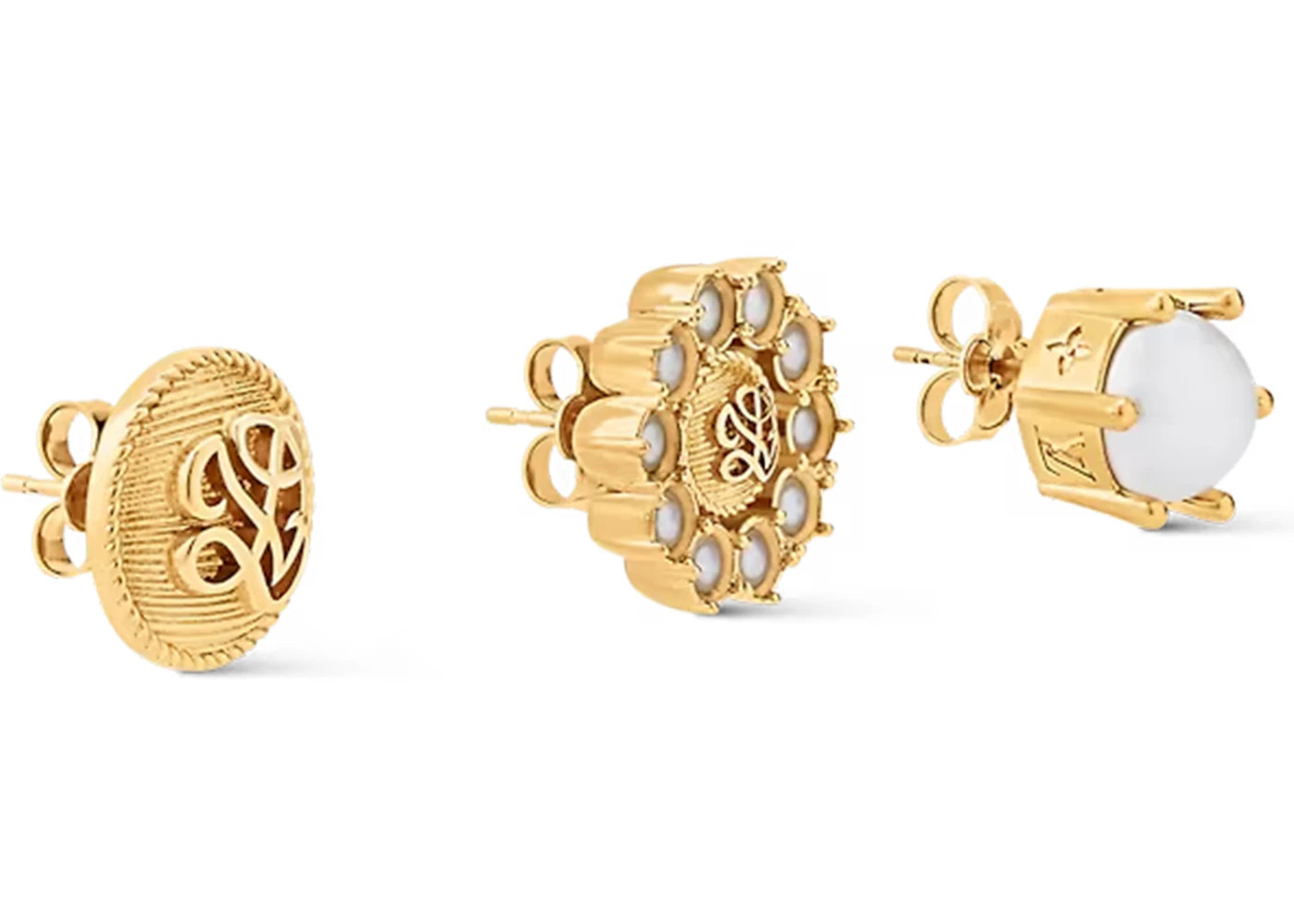 Louis Vuitton LV Dynasty Set of 3 Earrings Gold - 3
