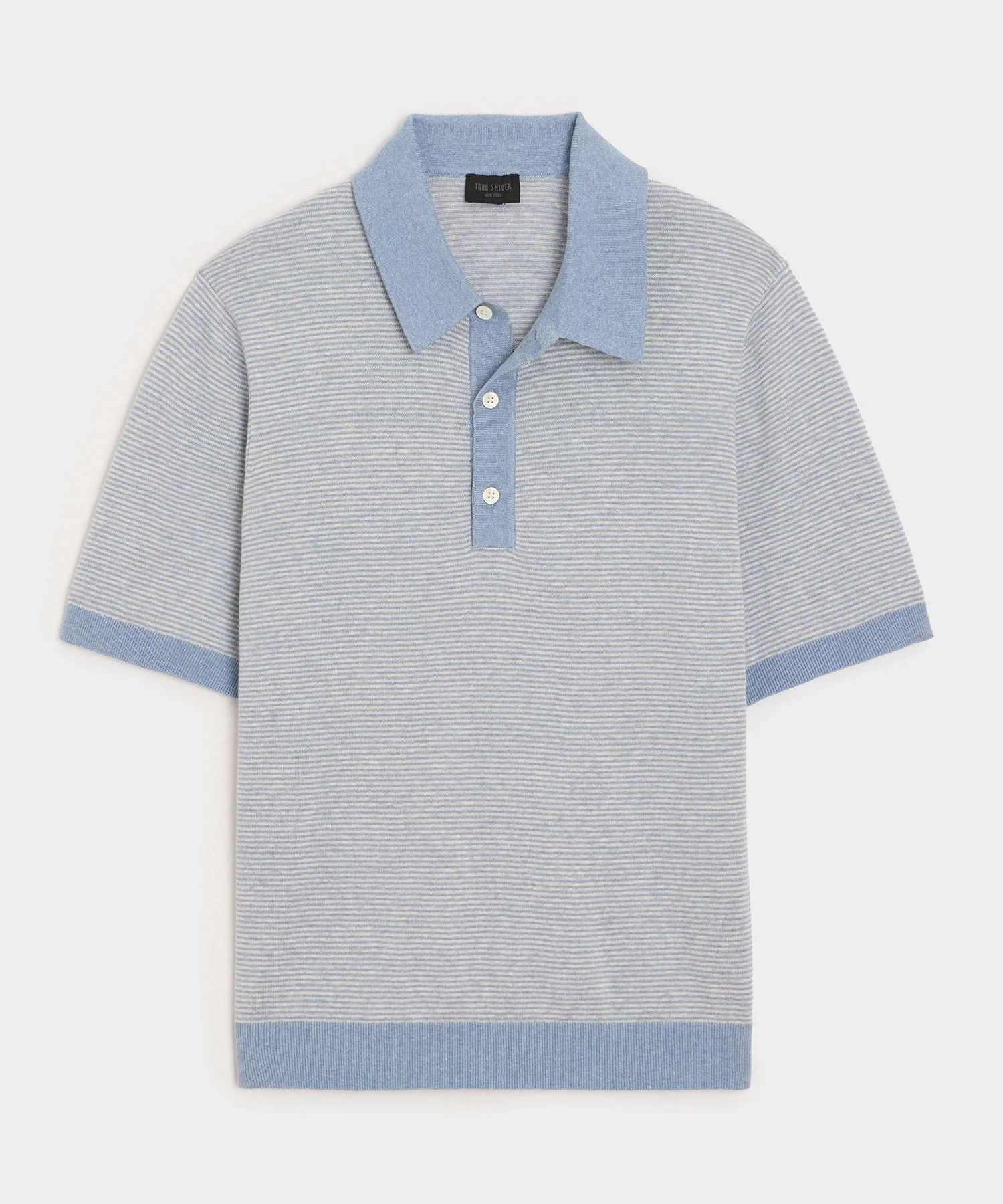 Linen Stripe Sweater Polo - 1