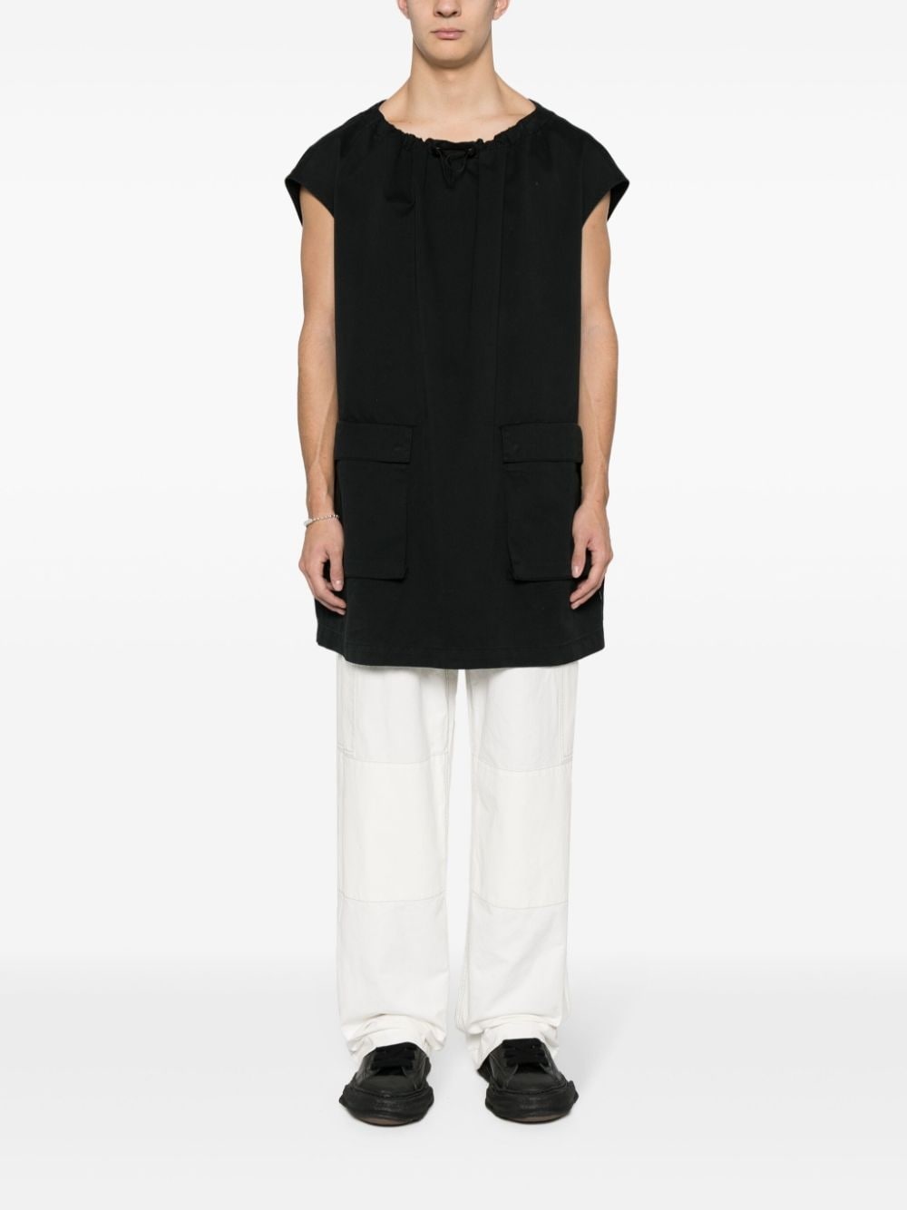 embroidered-logo straight-leg trousers - 2