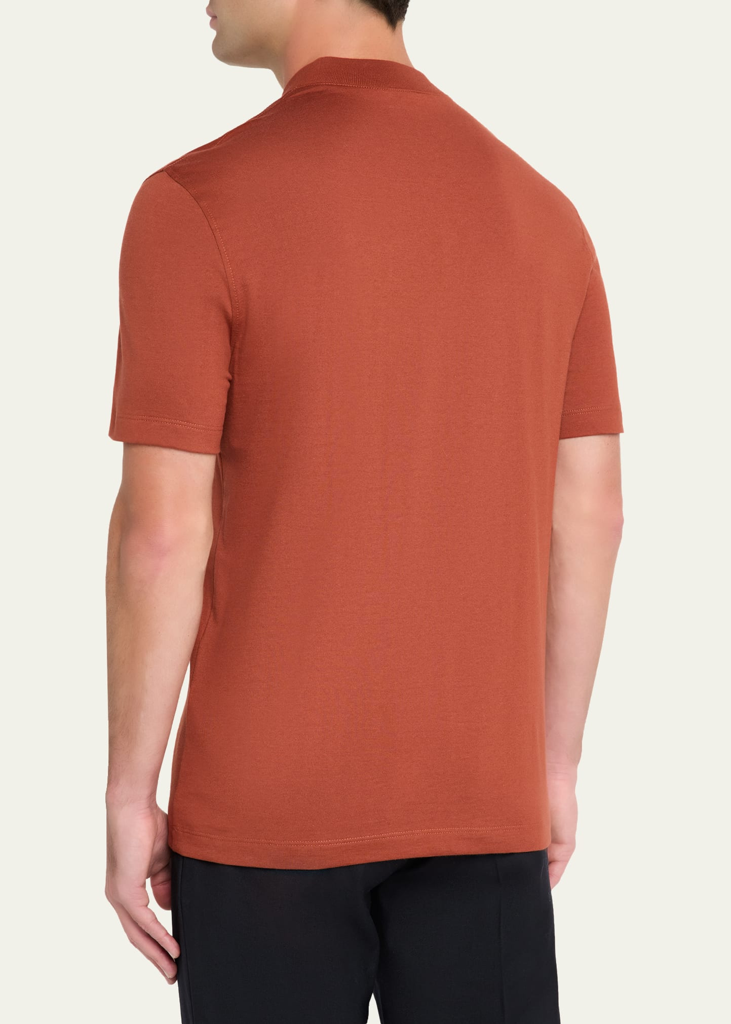 Men's Cotton and Cashmere Slim-Fit Crewneck T-Shirt - 3