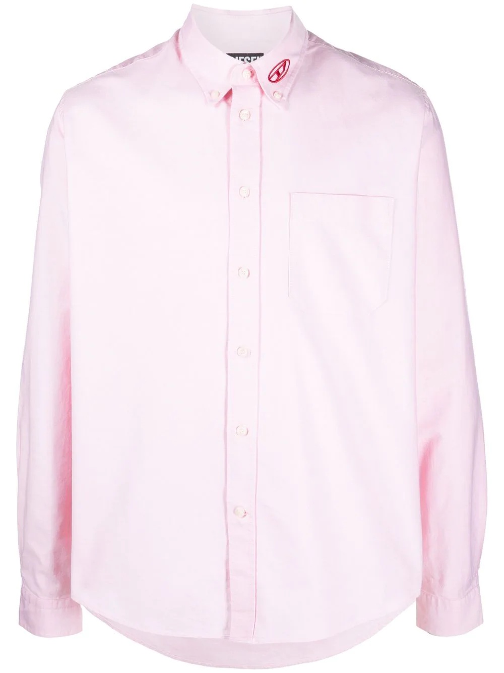 embroidered-logo button-down shirt - 1