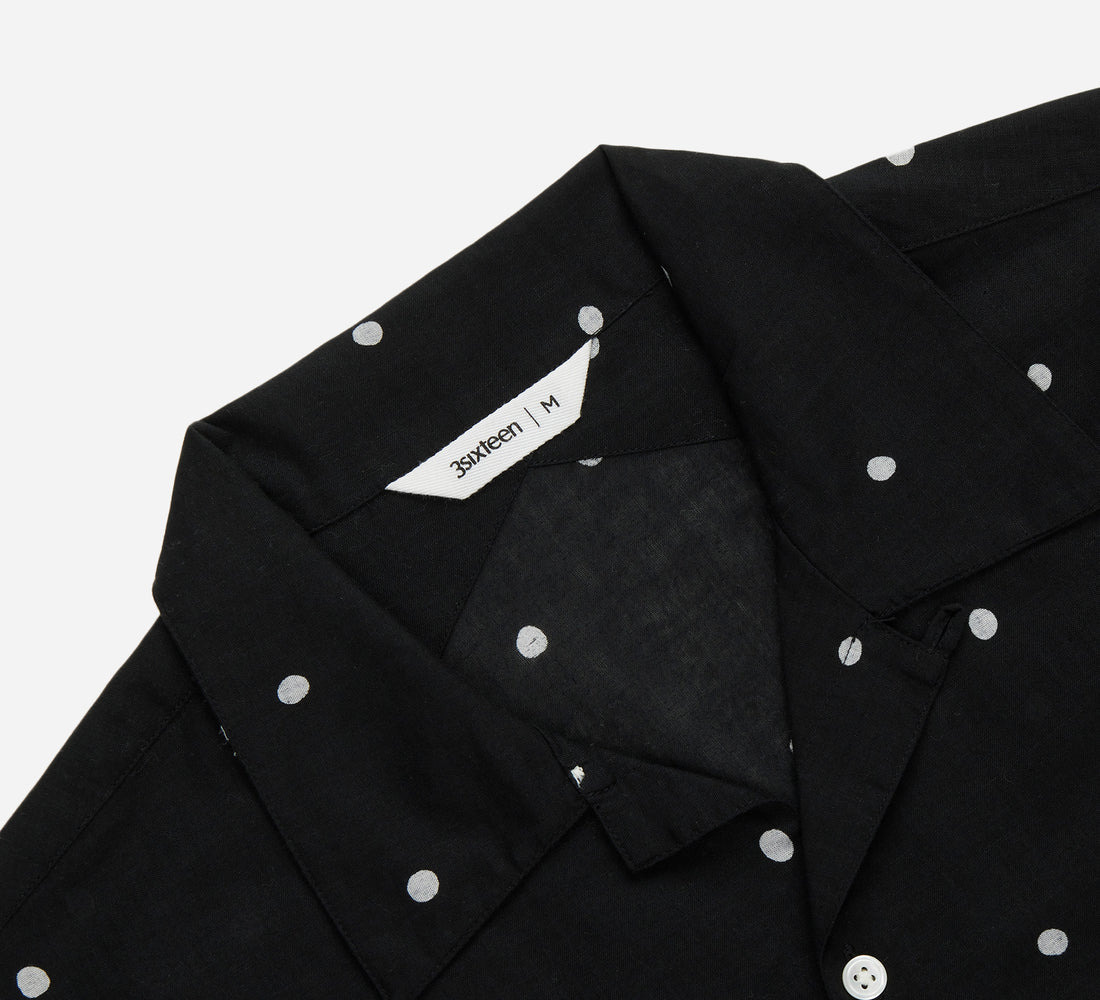 Vacation Shirt - Black Polka Dot - 3