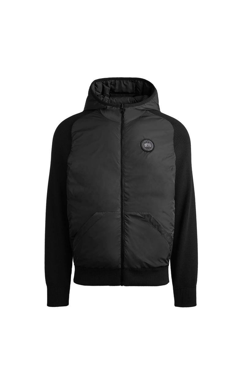 HYBRIDGE KNIT REVERSIBLE HOODY BLACK LABEL 1