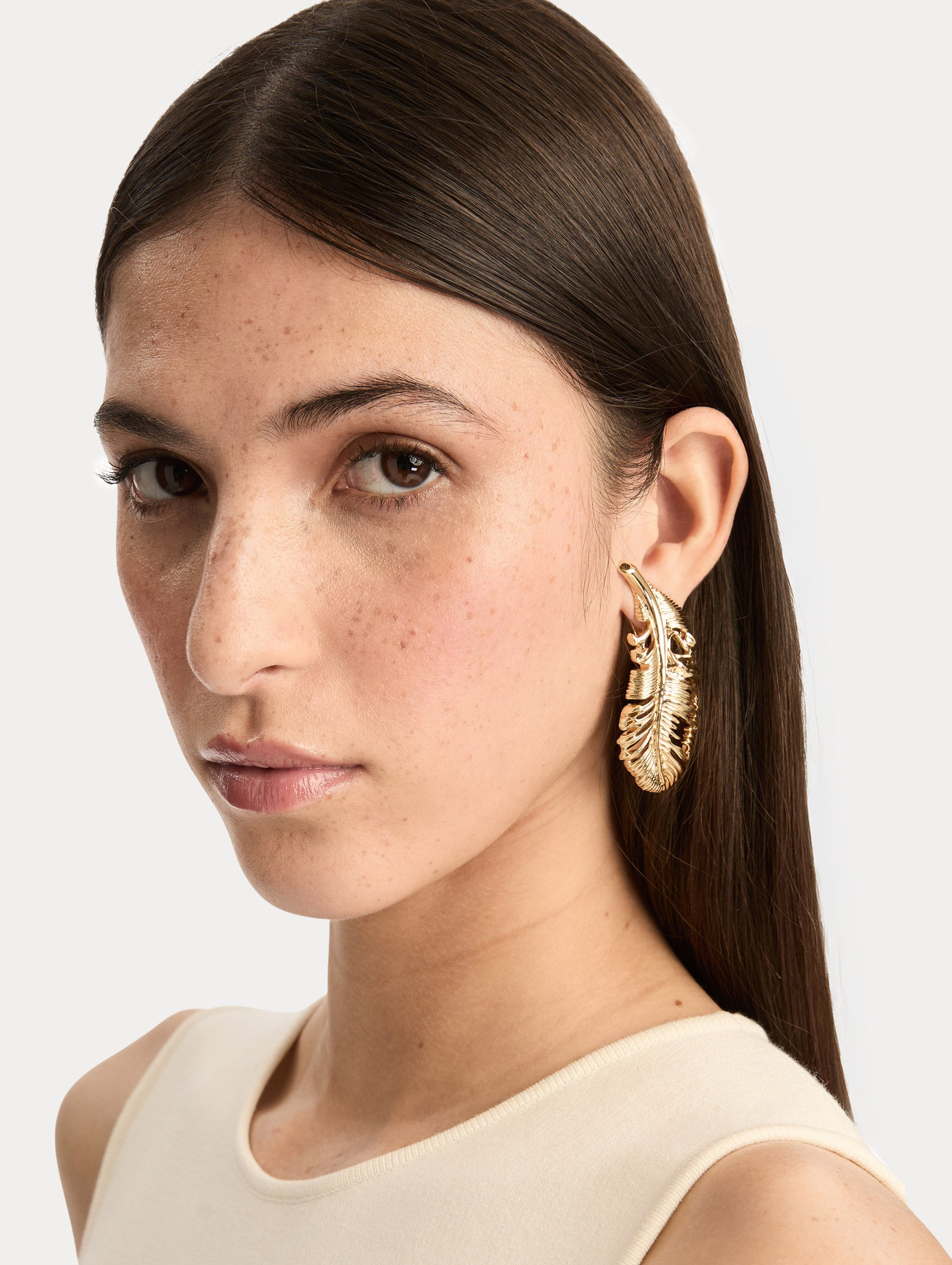 FEATHER CLIP-ON EARRINGS - 2