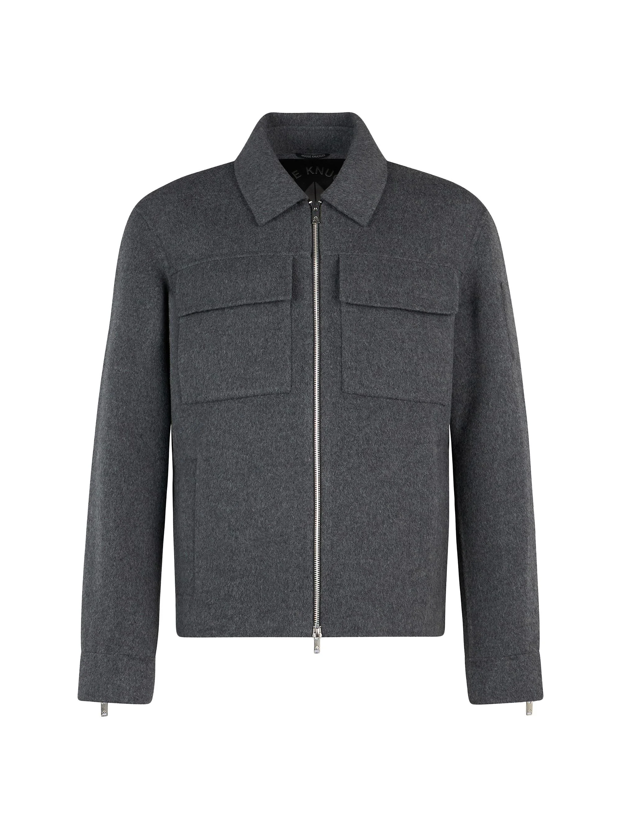 Men's Jacque Wool-Cashmere-Silk Jacket - Charcoal - 1