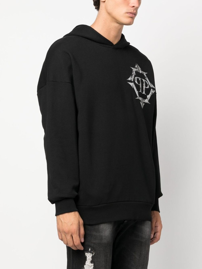 Chrome logo-print hoodie 4