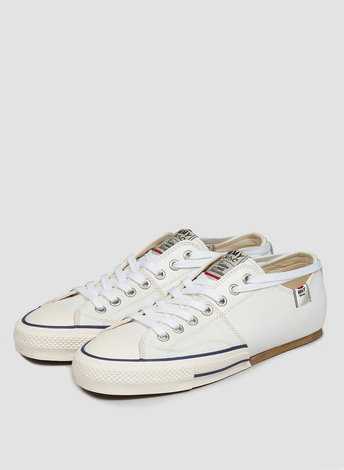 NC x Mihara Yasuhiro Leather Bowling Shoe in White - 1