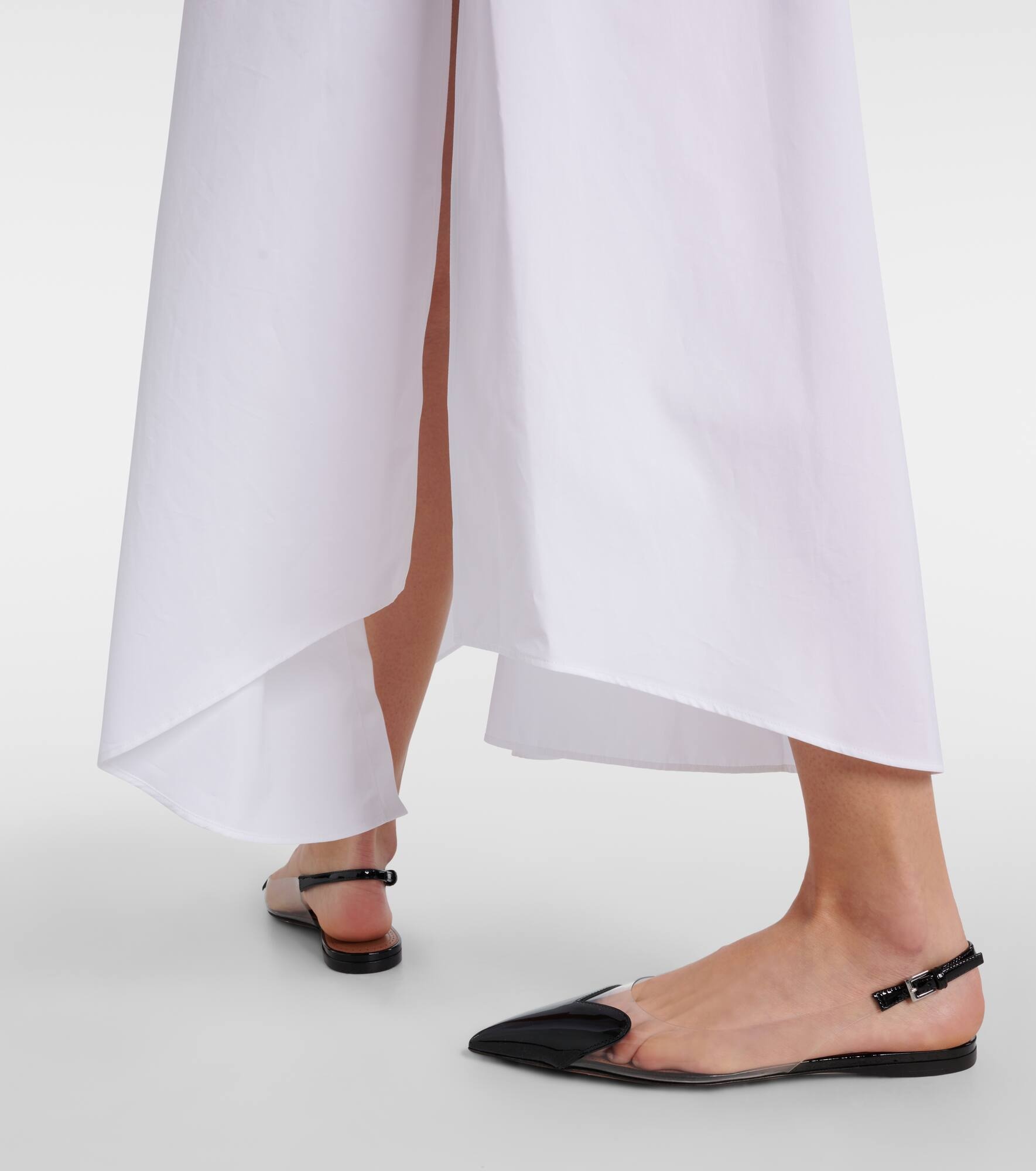 Le Cœur patent leather and PU slingback flats - 7