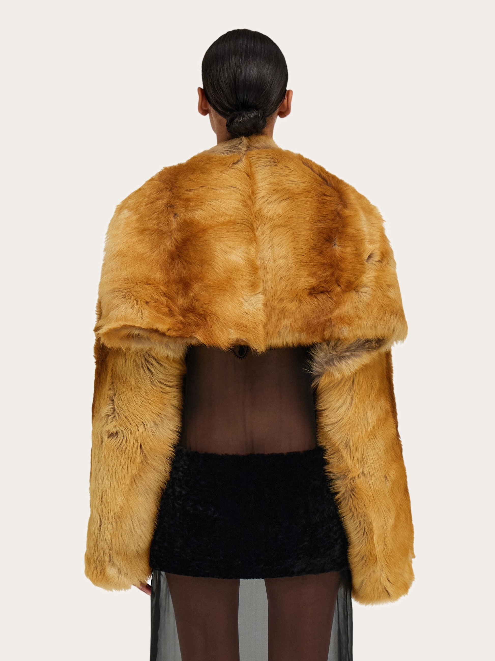 Shearling bolero coat - 4