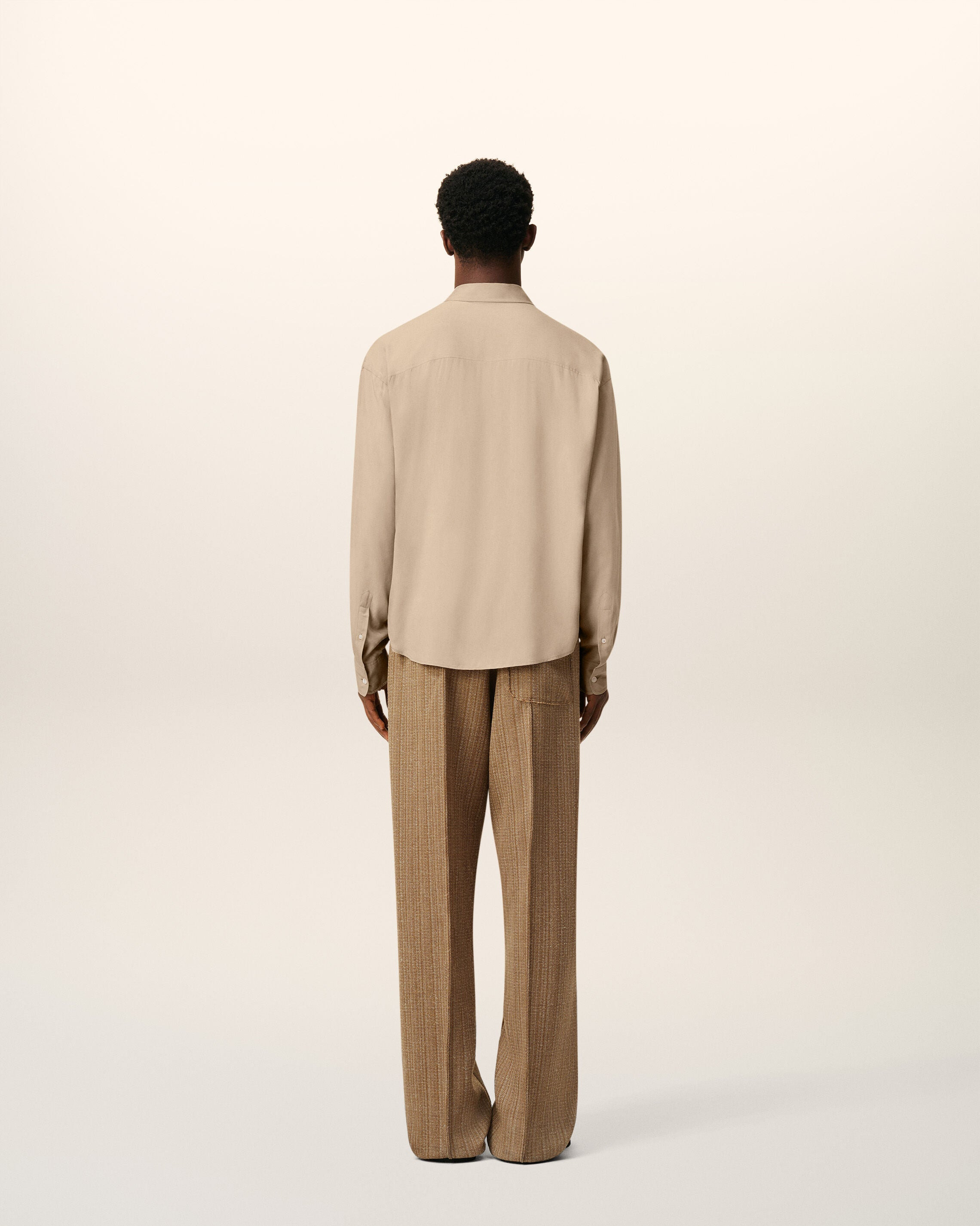BEIGE AMI BOXY SHIRT - 5