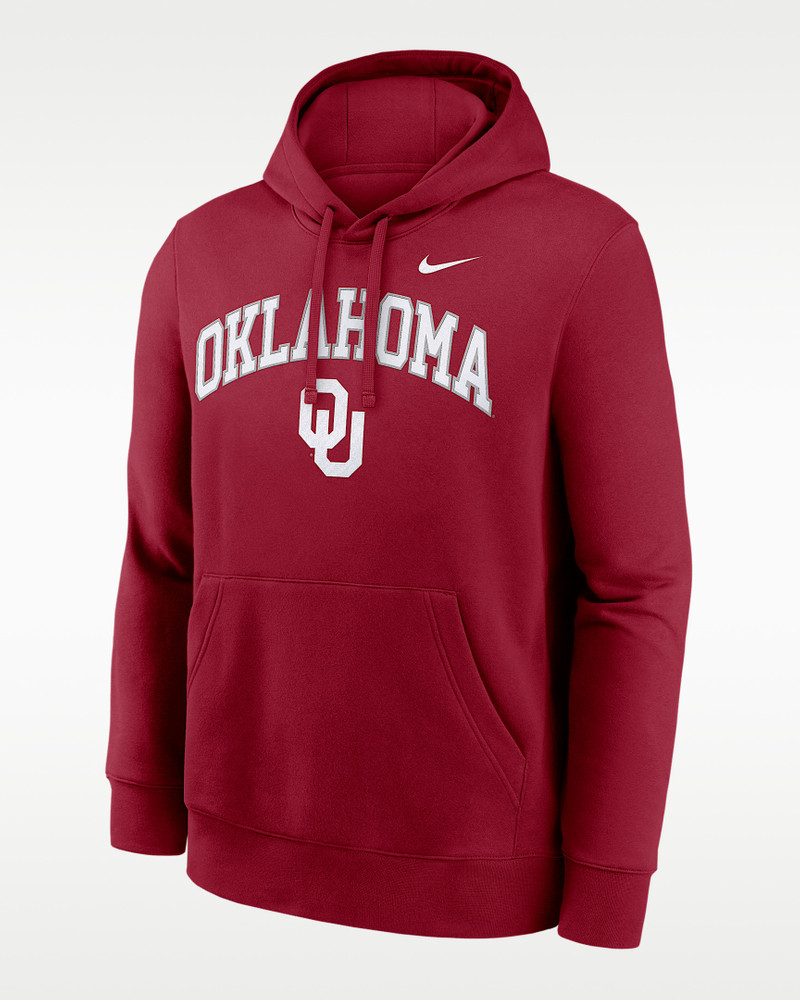 Oklahoma Arch Men's Nike College Pullover Hoodie 1