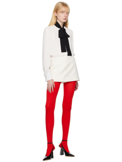 Valentino Off-White Wrap Miniskirt outlook