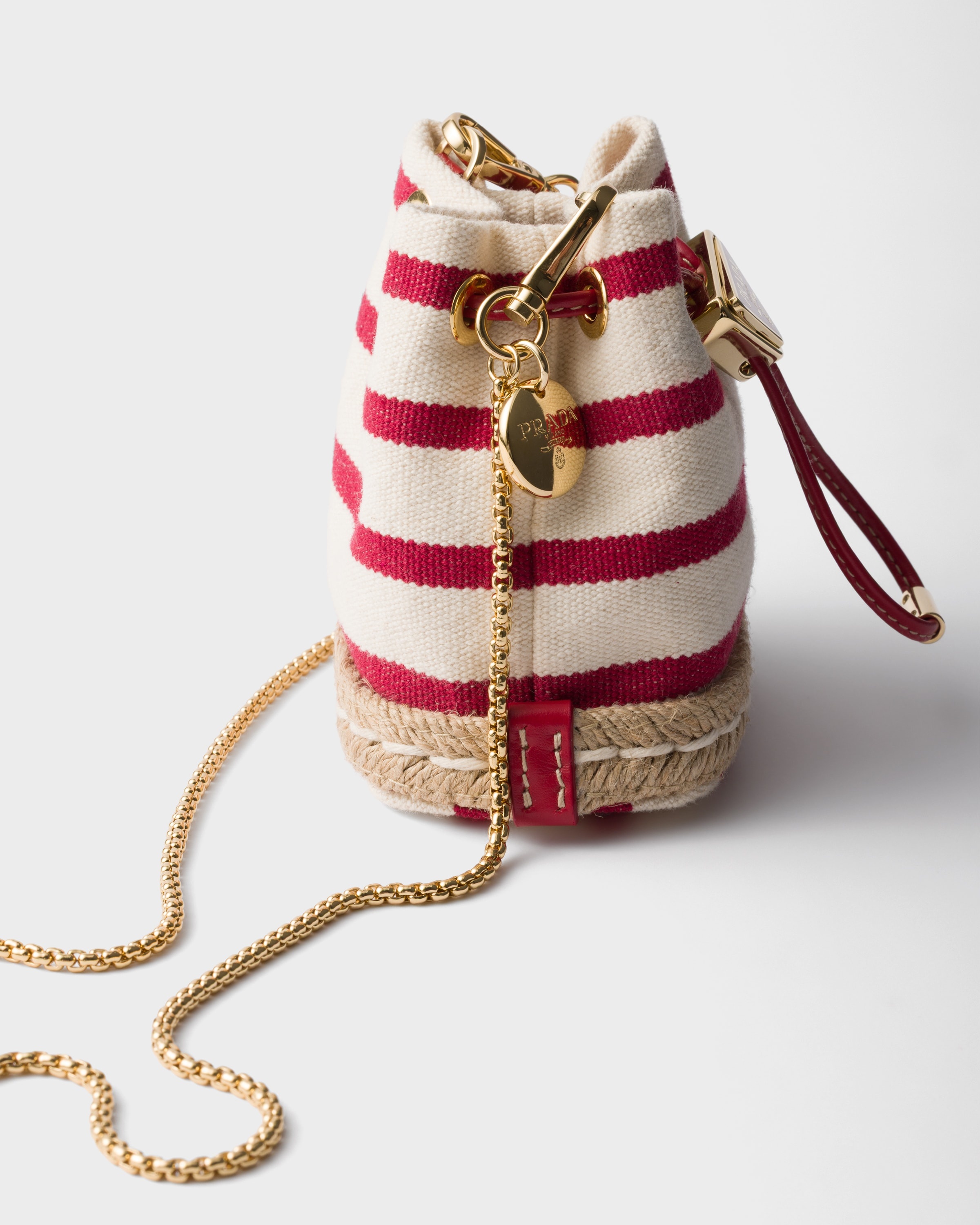 Striped fabric mini-pouch - 5