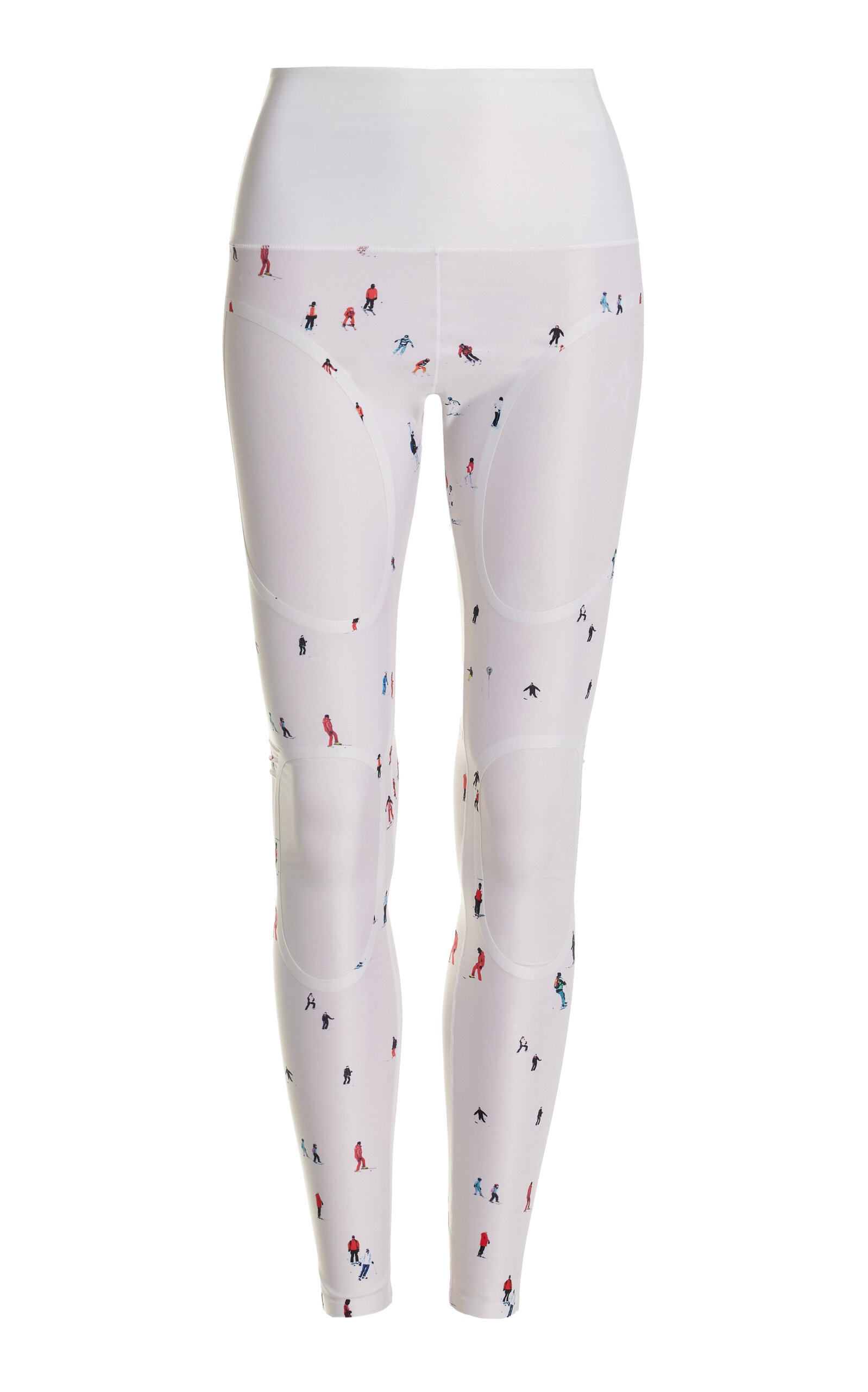 Active Printed Ski Compression Leggings white - 1